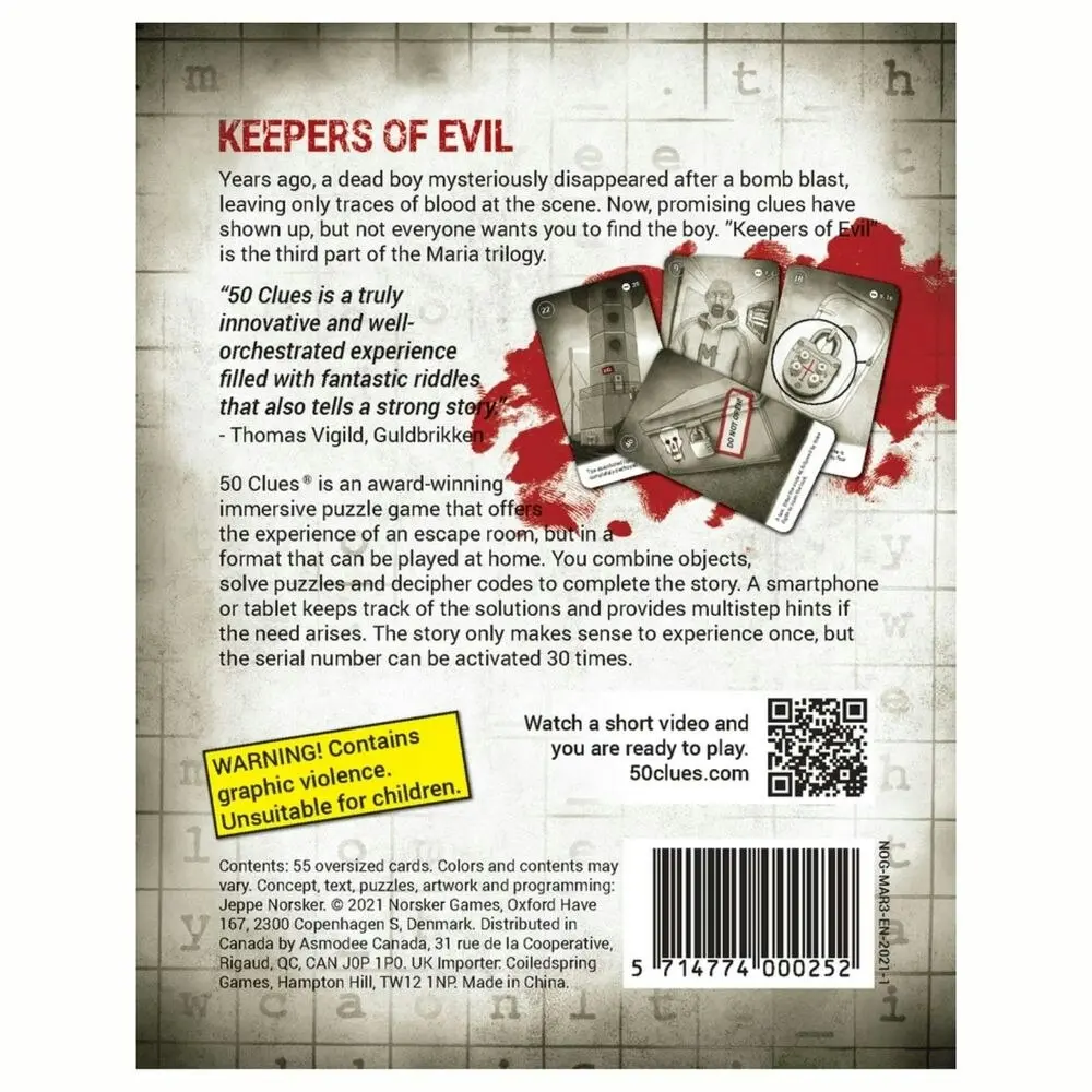 Blackrock Games 50 Clues  Maria Part 3 of 3 Keepers of Evil Escape Mystery Games