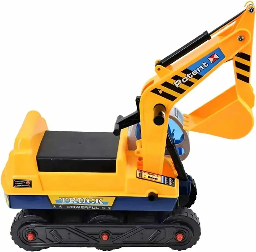 Gominimo Kids Pretend Ride on Sand Excavator Construction Toy Car with Helmet