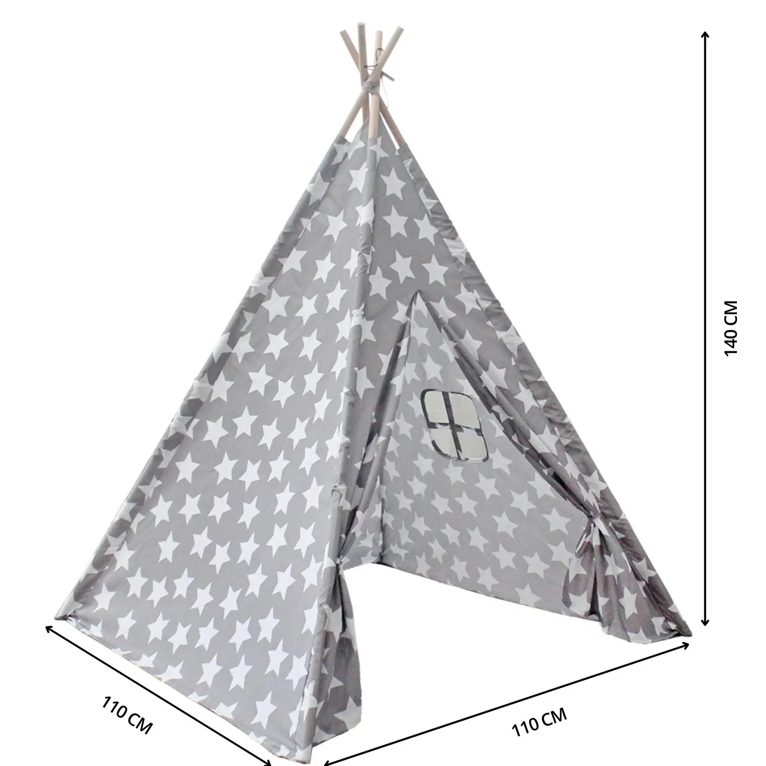 Gominimo Kids Teepee Play Tent with Window Children Play House Indoor Outdoor