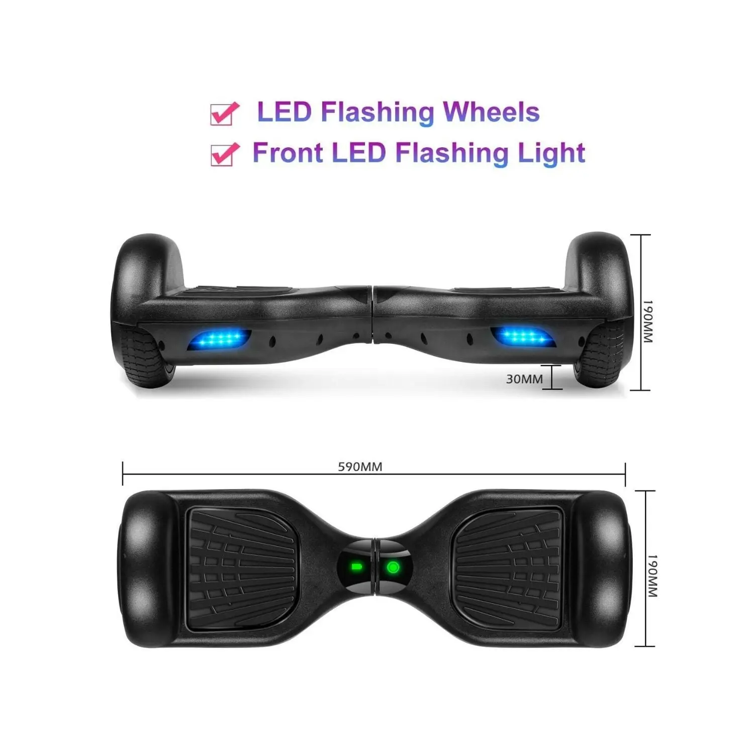 Funado Smart-S RG1 Self Balancing Electric Scooter Bluetooth Speaker Hoverboard - Black