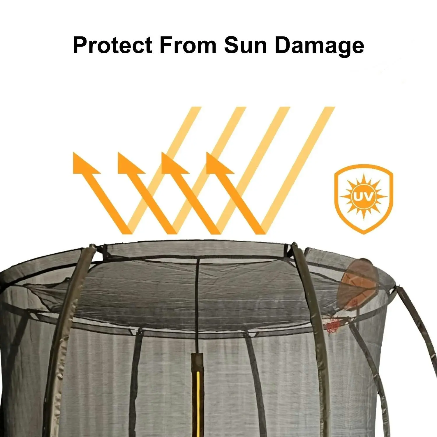 Verpeak Sunshade Net Trampoline 14ft Safety Round Net UV Protect Cover Outdoor