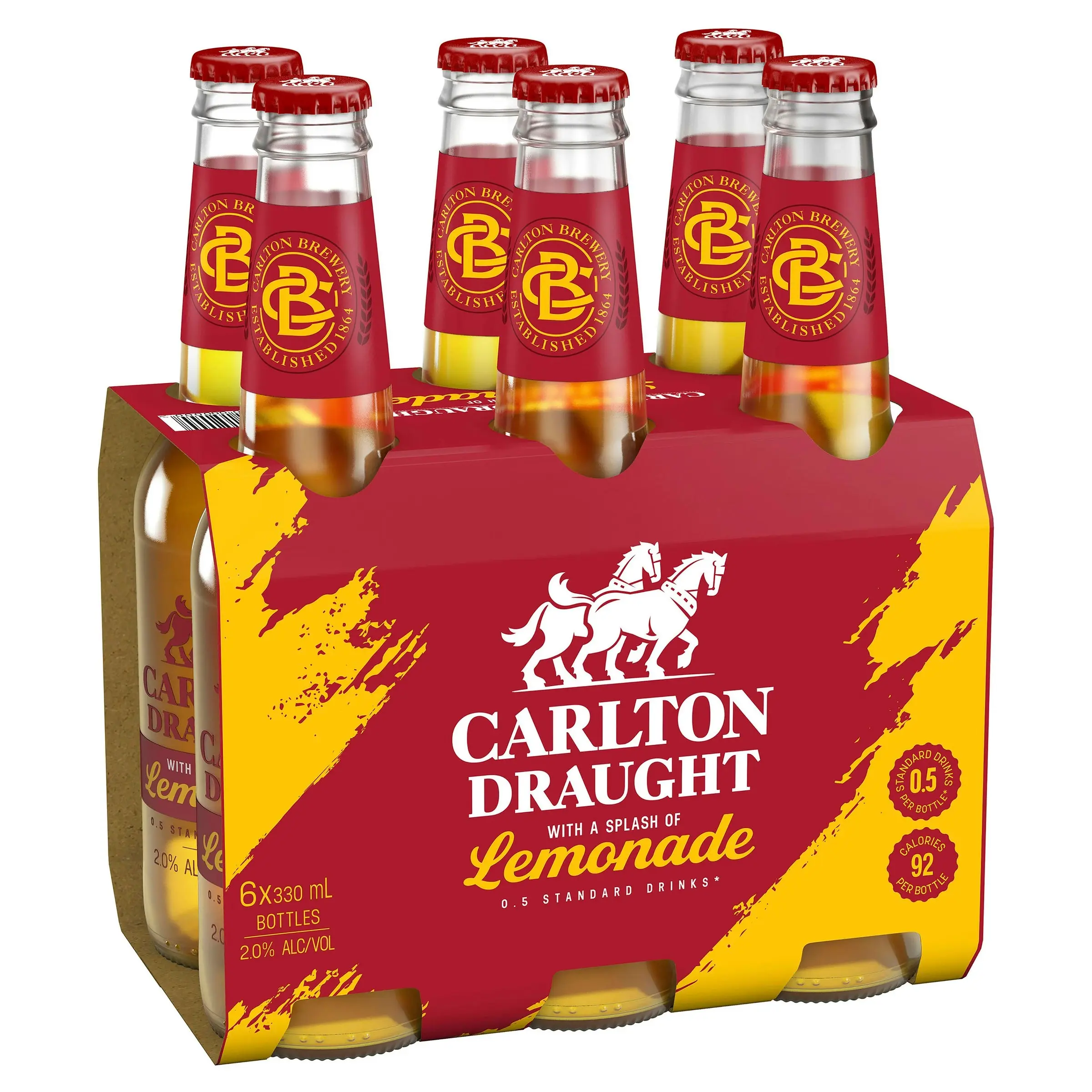 Carlton Draught with a Splash of Lemonade Carton 4x6x330ml