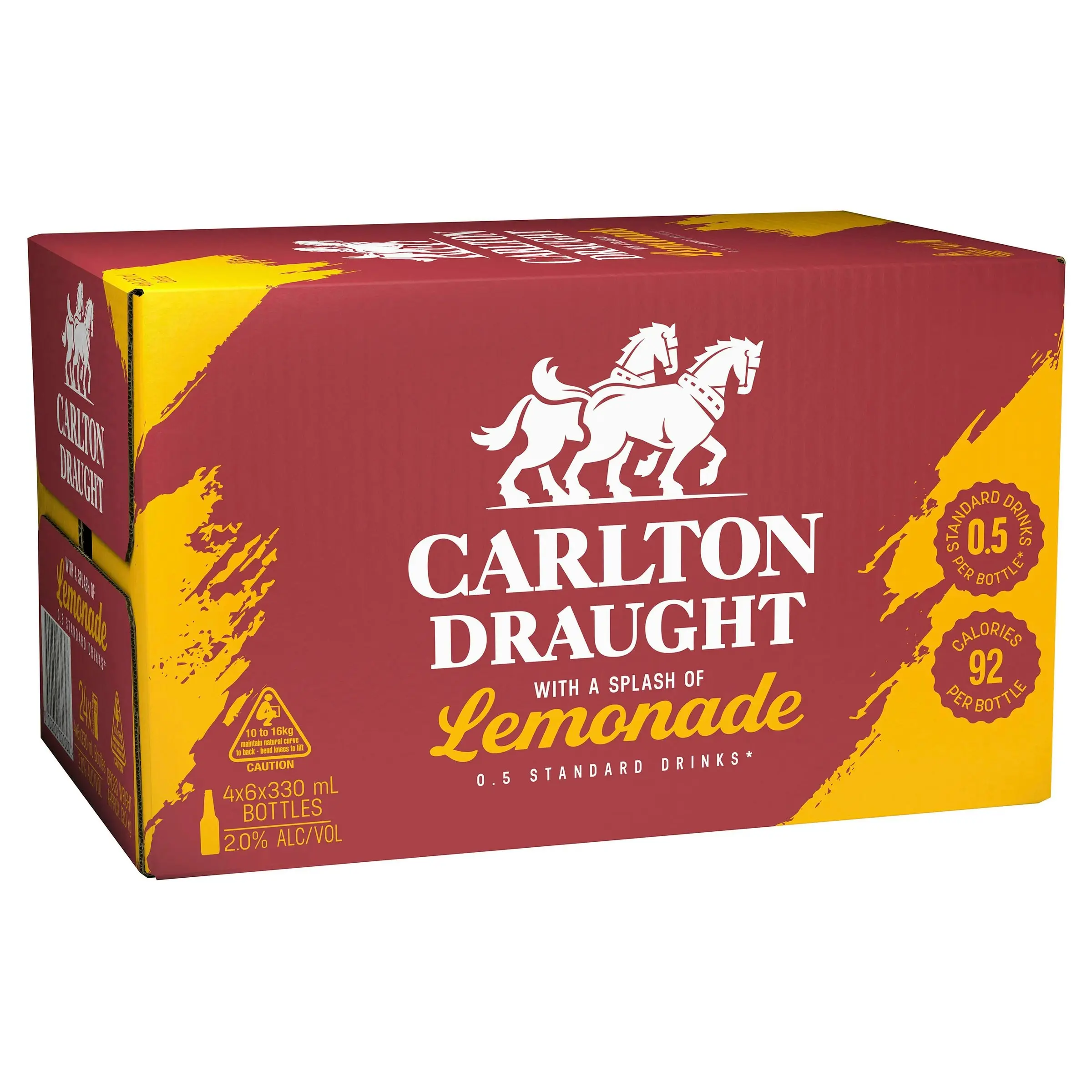 Carlton Draught with a Splash of Lemonade Carton 4x6x330ml