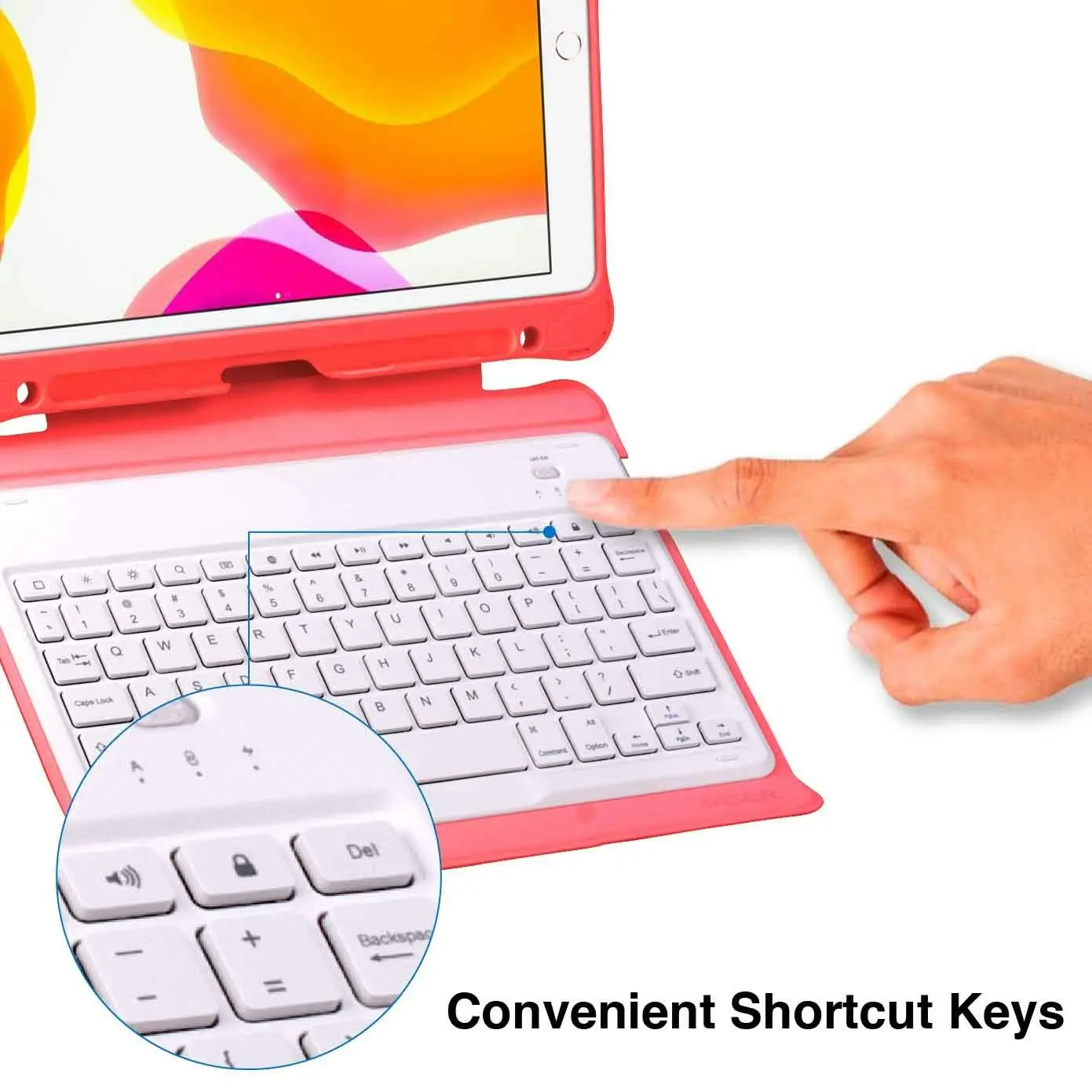 Laser iPad 10.9" Watermelon Bluetooth Keyboard Case + Pencil Holder