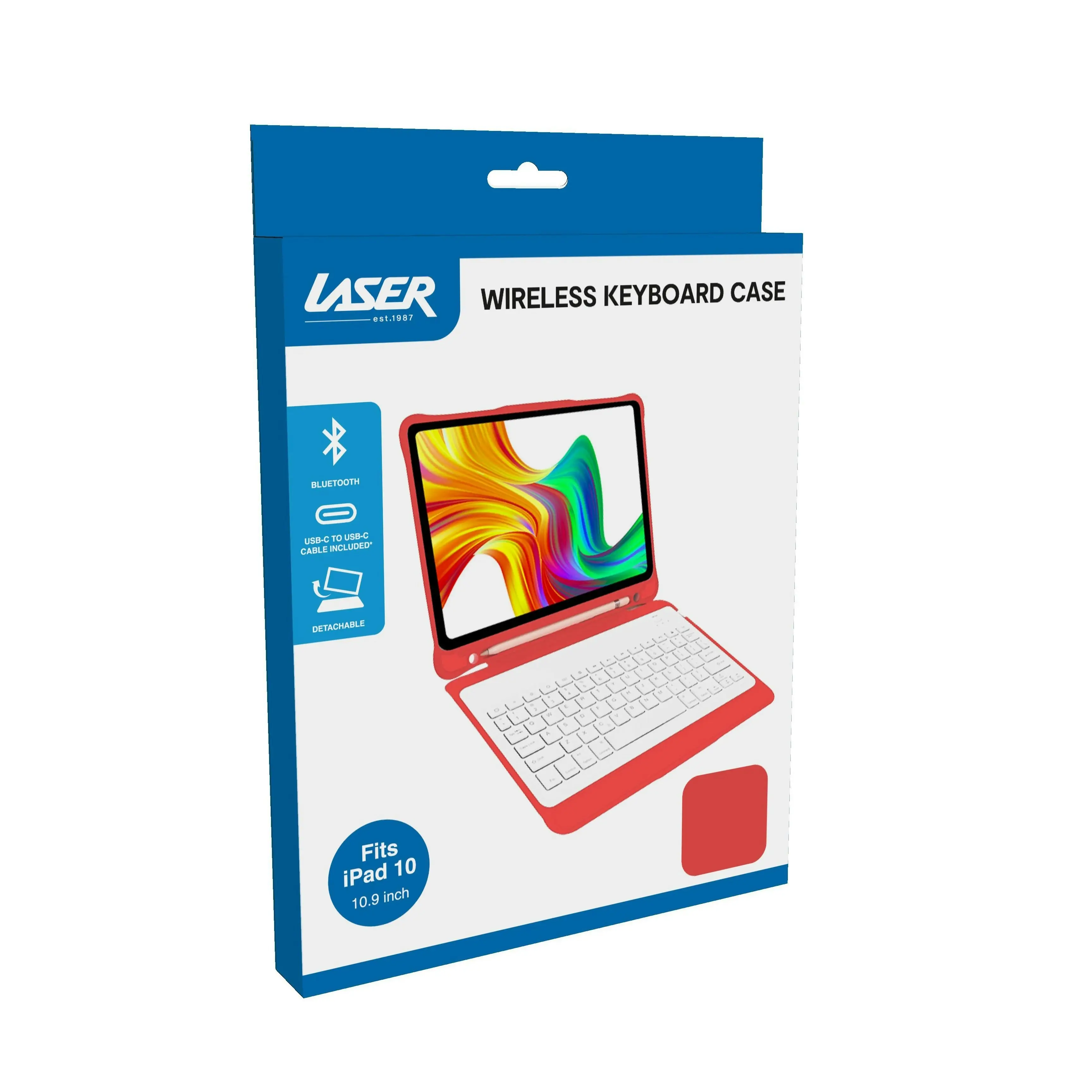 Laser iPad 10.9" Watermelon Bluetooth Keyboard Case + Pencil Holder