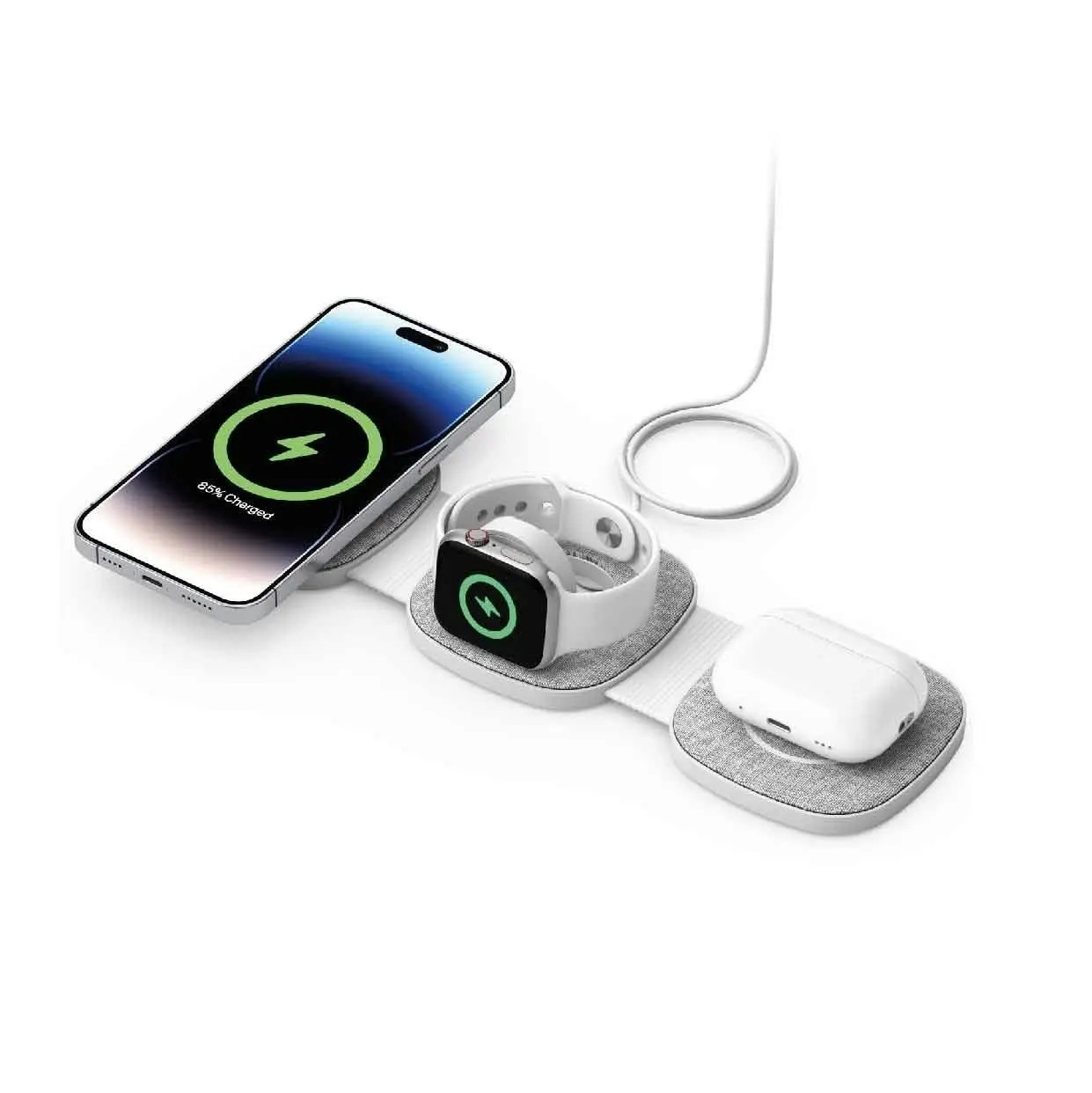 Laser 3-in-1 Foldable Wireless Charging Pad for Apple & Android Devices