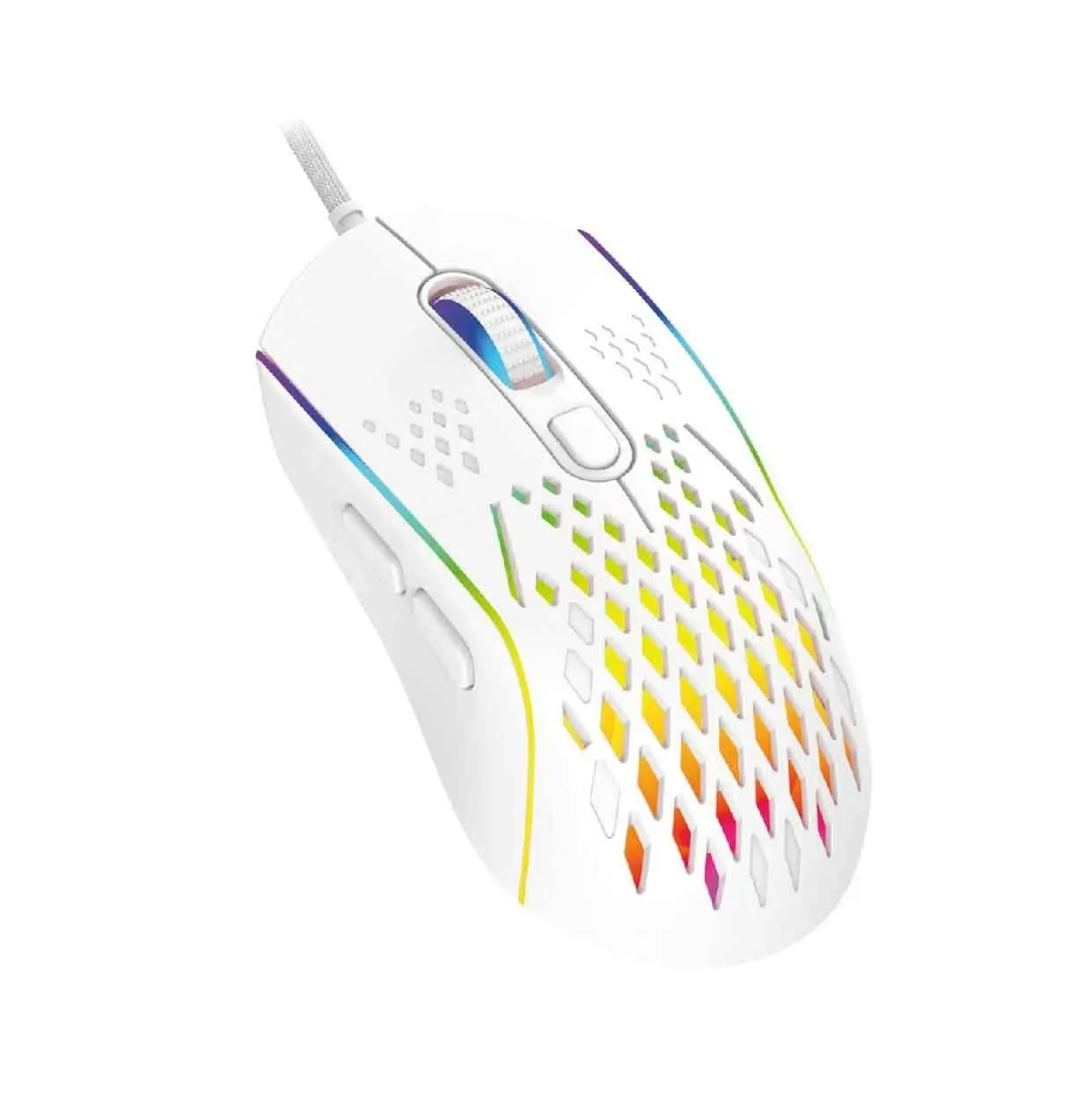 Laser RGB Gaming Mouse White | High DPI, Ergonomic, Lightweight