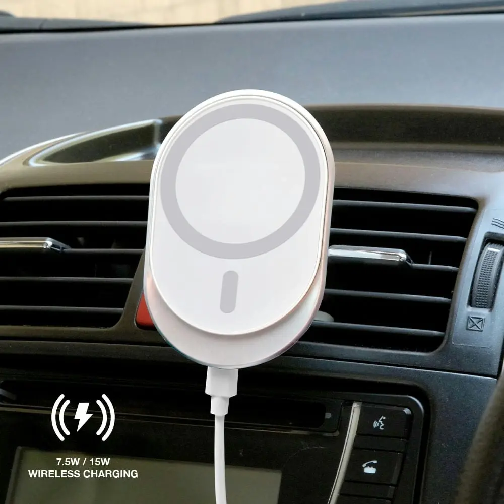 Laser MagSafe 15W Car Vent Mount - Wireless Charging for iPhone