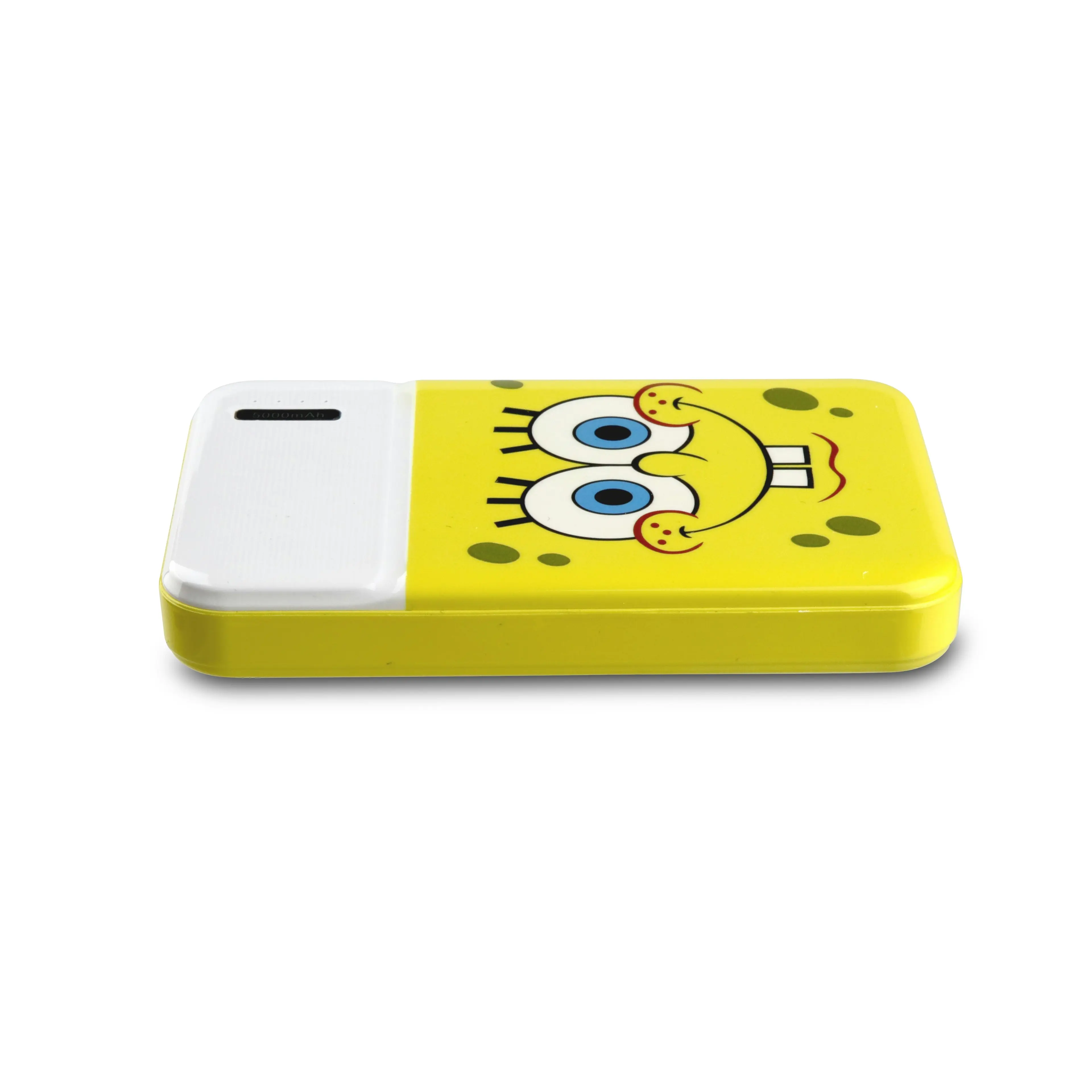 SpongeBob 5000mAh Portable Charger: Dual USB, LED Indicator, Includes Cable