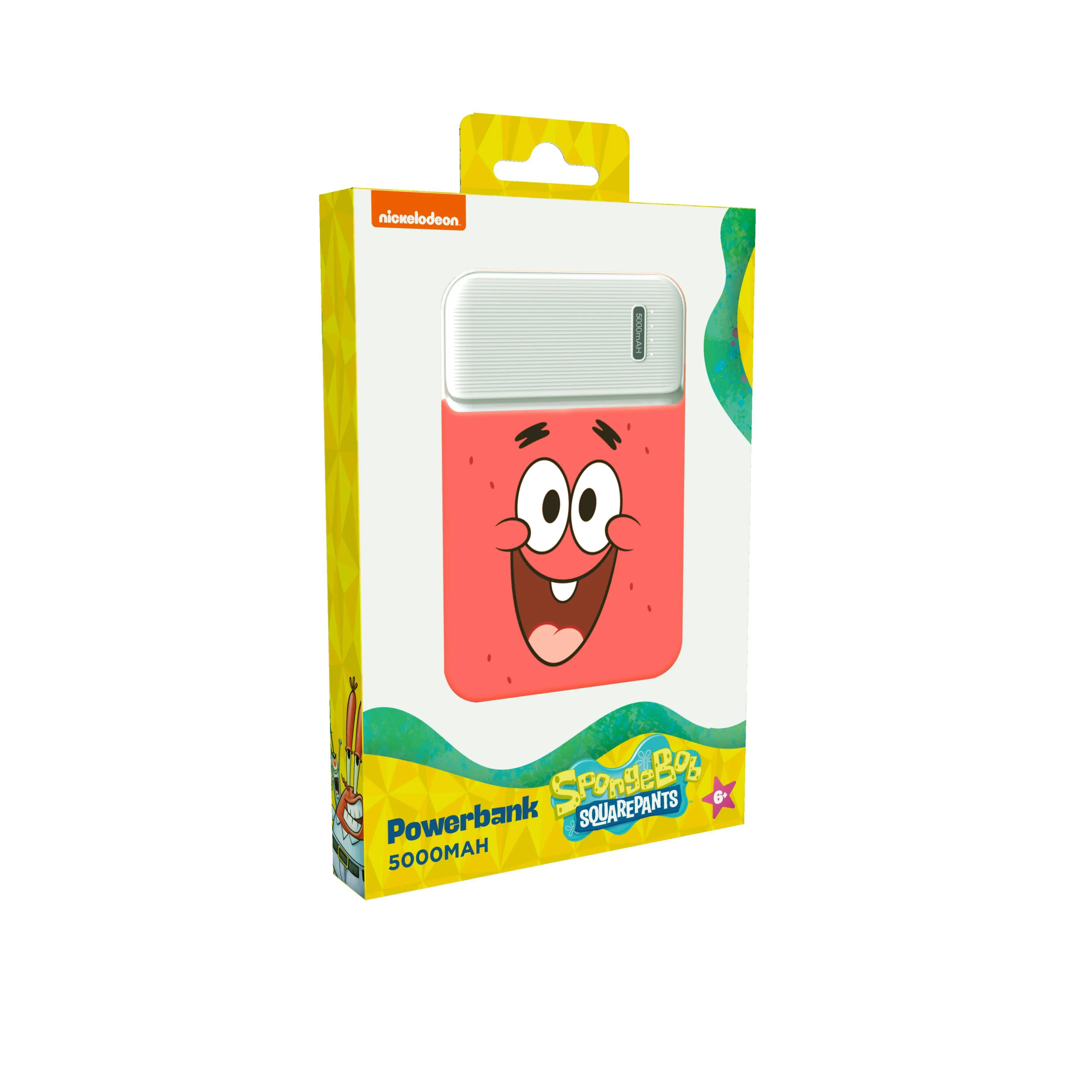 SpongeBob Patrick 5000mAh Dual USB PowerBank w/ LED Indicator - Portable Charger