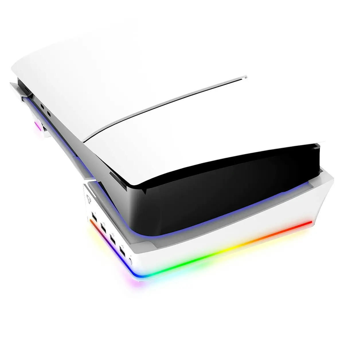 PS5 Slim RGB Horizontal Stand with 4 USB Ports | Fast Charging | LED Lighting