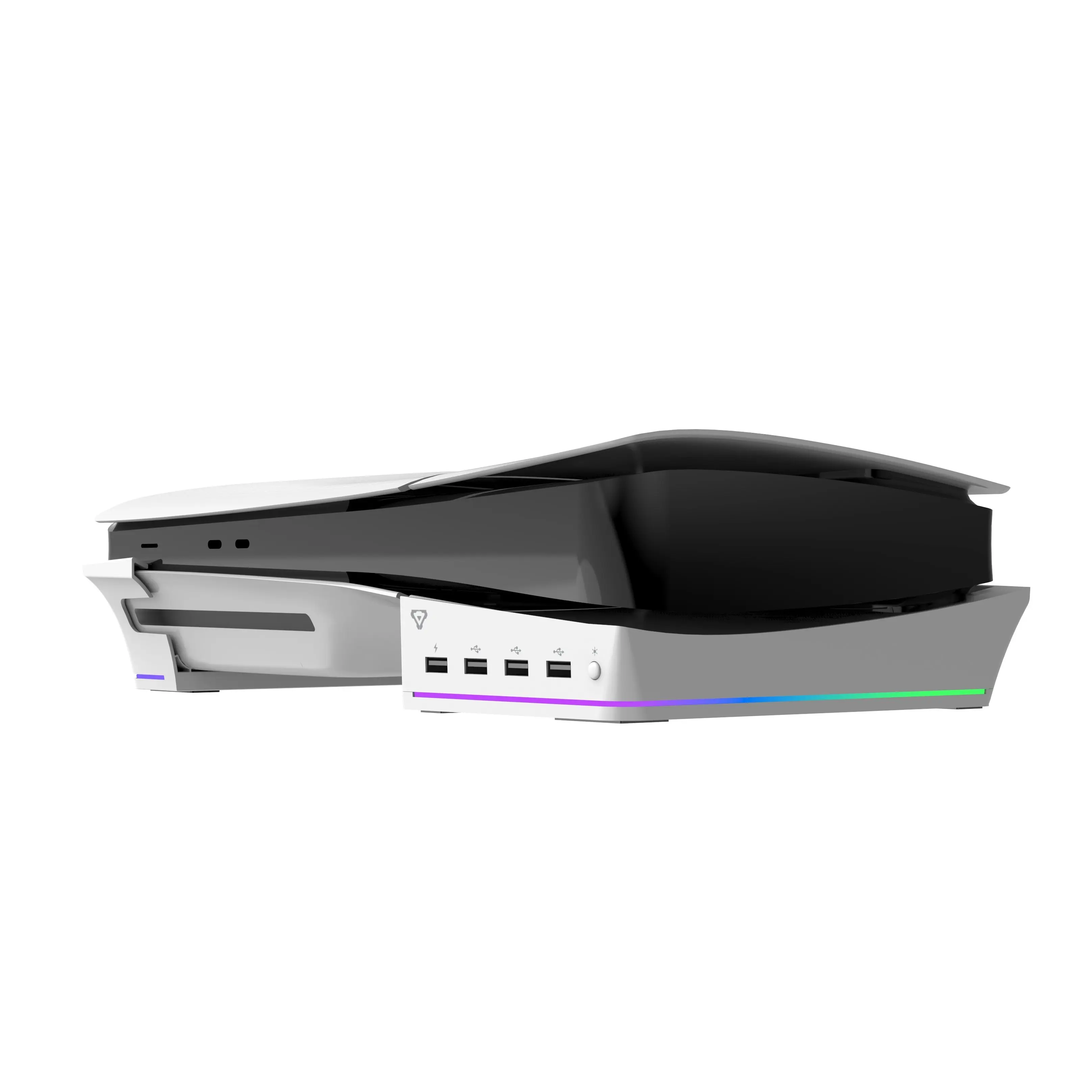 PS5 Slim RGB Horizontal Stand with 4 USB Ports | Fast Charging | LED Lighting