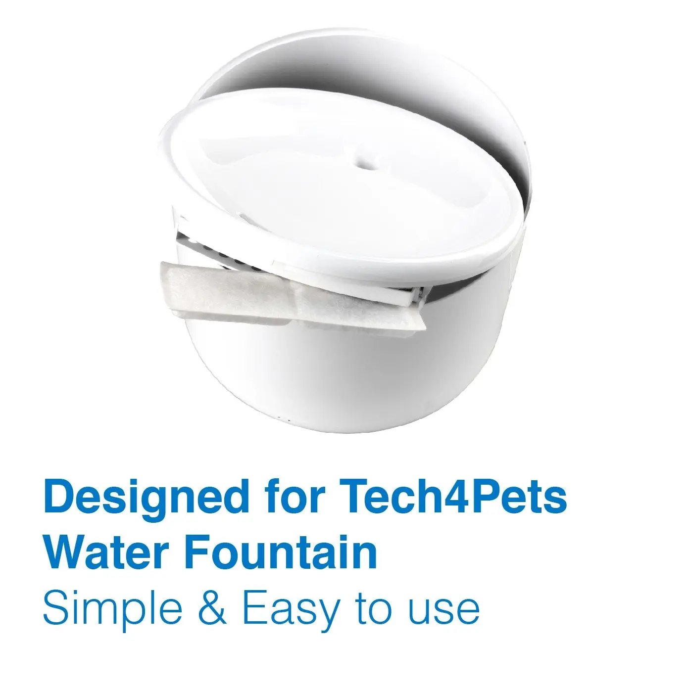 Tech4Pets Fountain Replacement Filters 5-Pack | Activated Carbon & Resin