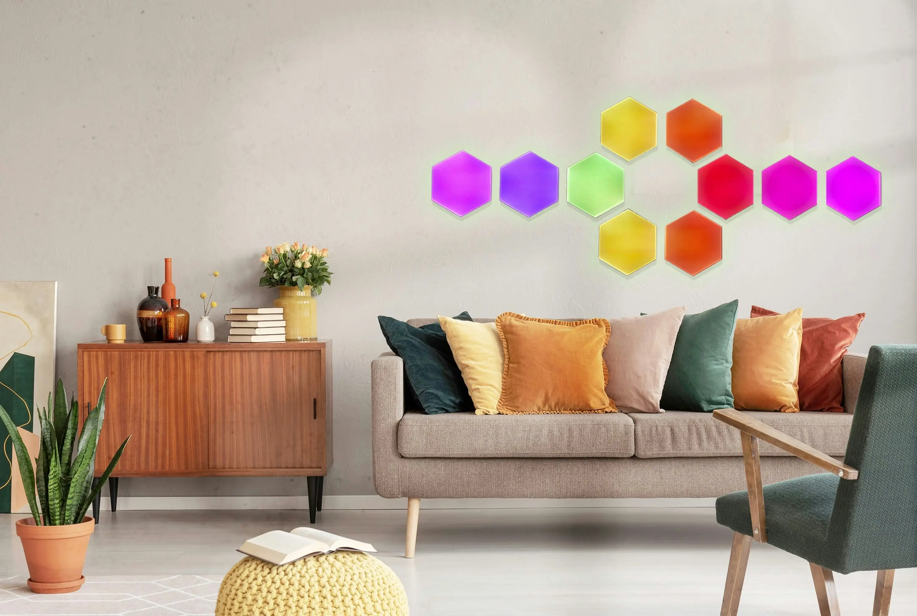 Laser Smart Home Hexagon Light, RGB, WiFi, Voice Control, Alexa, Google Assistan