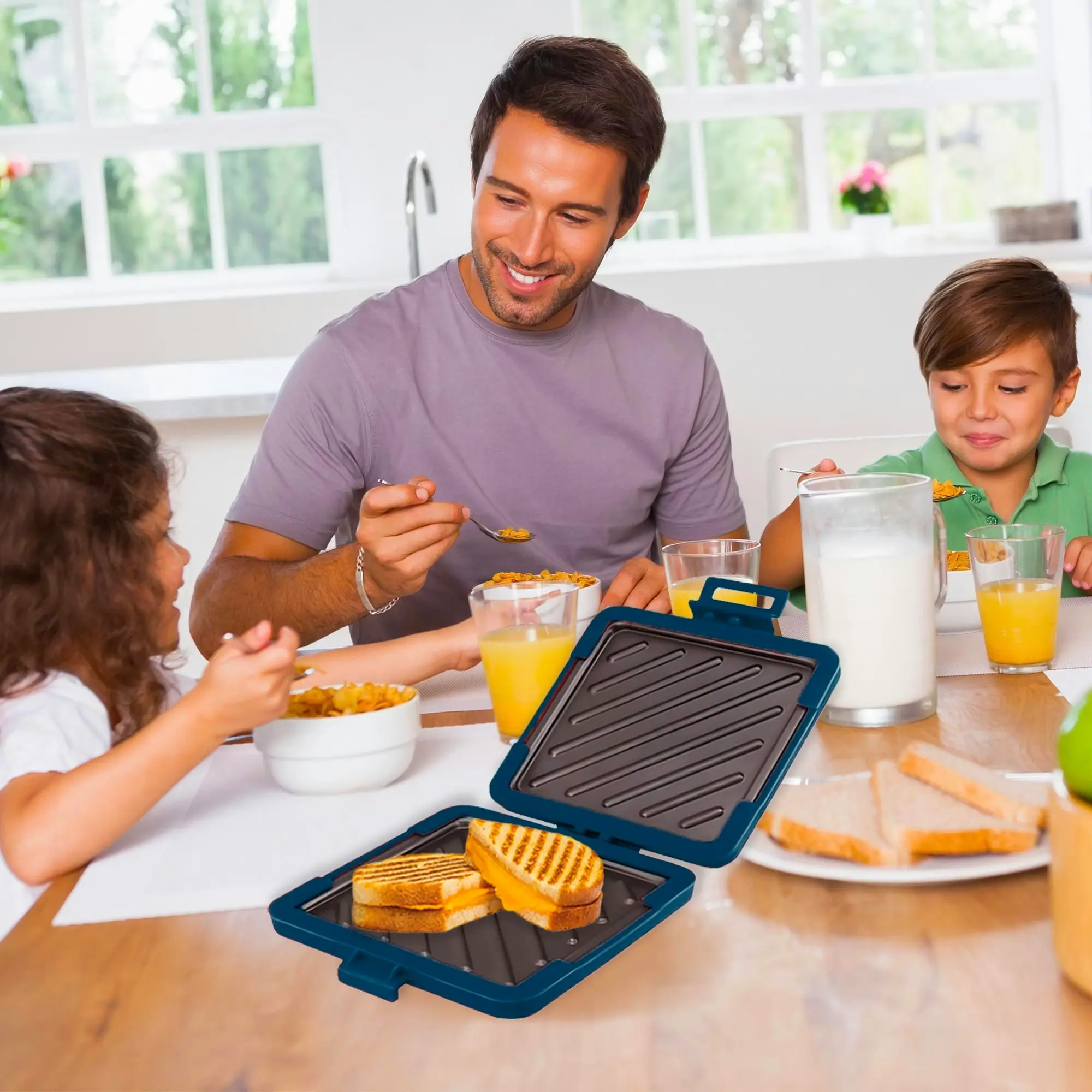 Laser Microwave Toastie Maker: Quick & Easy Snacks Blue