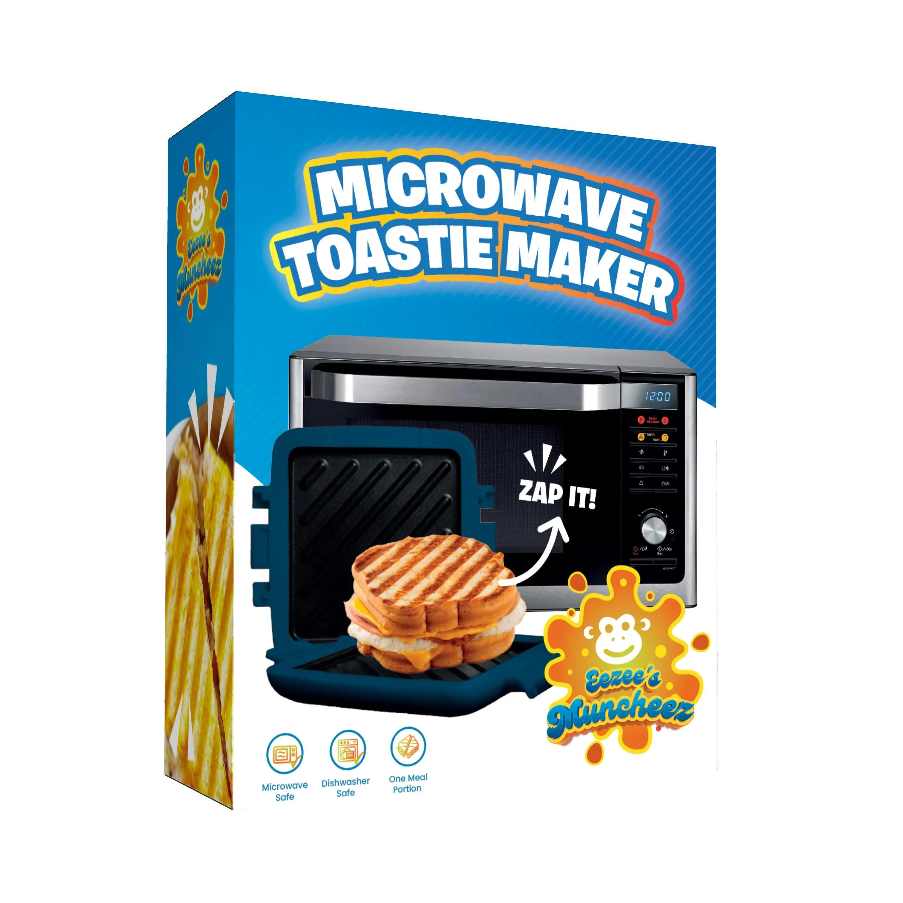 Laser Microwave Toastie Maker: Quick & Easy Snacks Blue