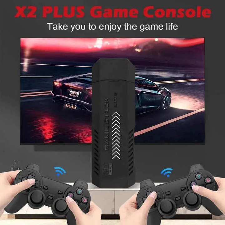 X2 Game Stick 4K GD10 Plus YE Retro Video Gaming Console HD 64GB 30000 Mini Classic Gaming Console