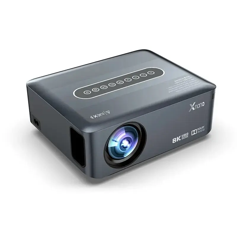 Xnano X1 Projector with Ultra HD 8K Video Decode HDR 10+ AI intelligence android 9.O - Grey