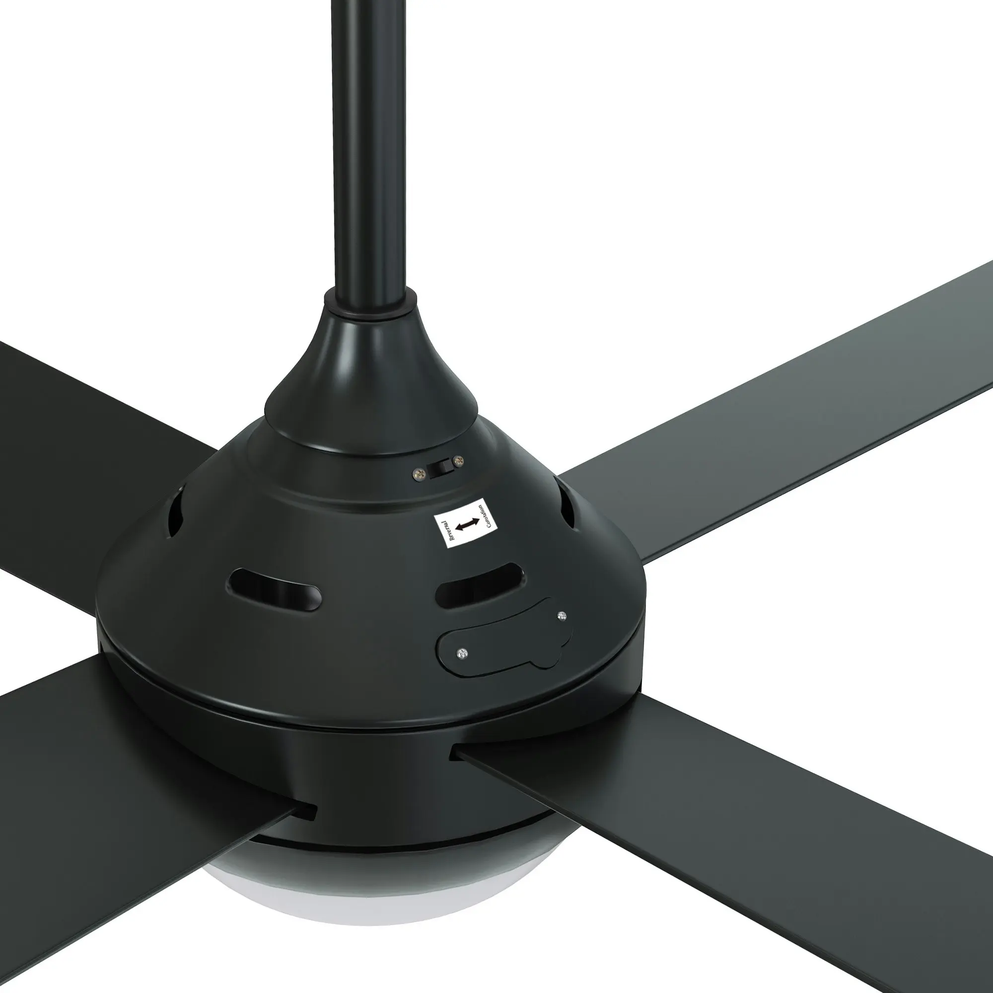 Vevare 52'' Ceiling Fan AC Motor with LED Light Remote Control Black