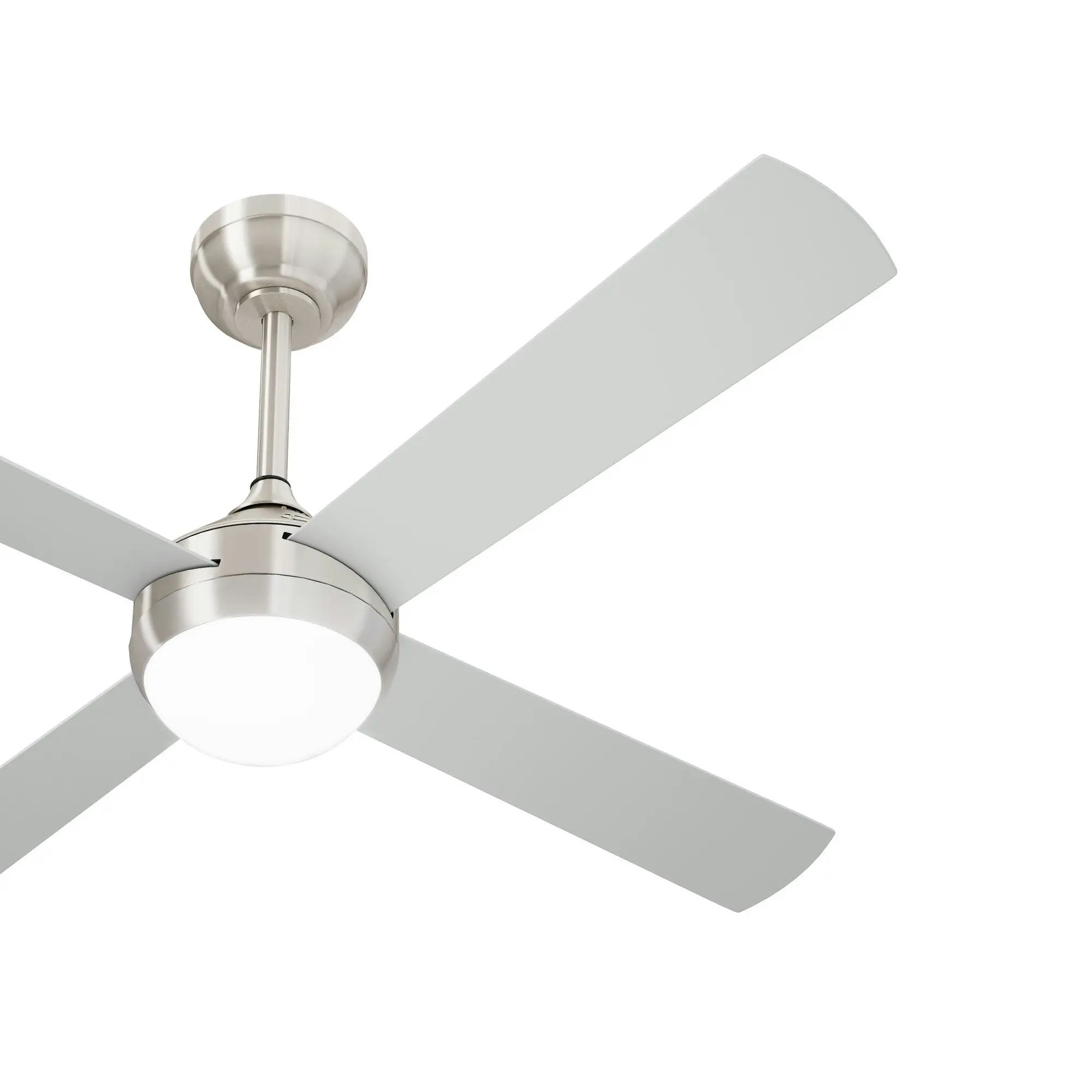 Vevare 52'' Ceiling Fan AC Motor with LED Light Remote Control Silver