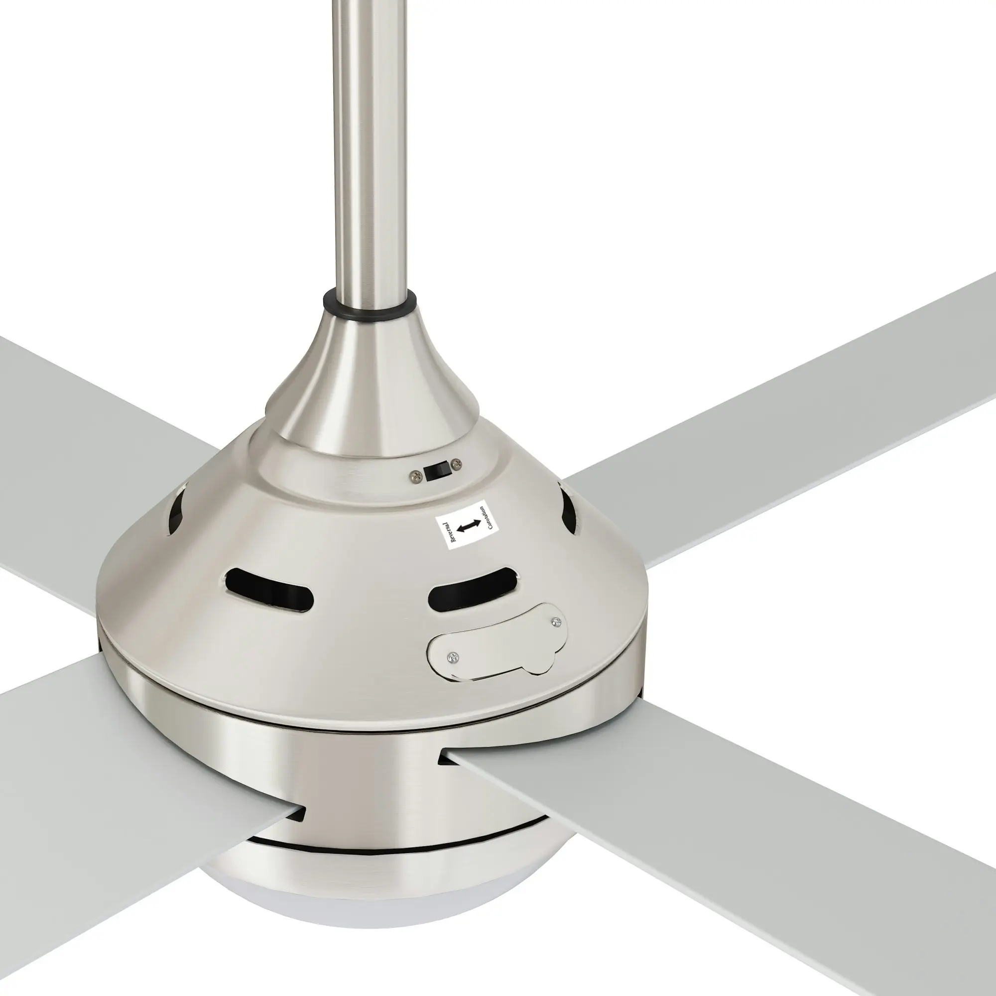 Vevare 52'' Ceiling Fan AC Motor with LED Light Remote Control Silver