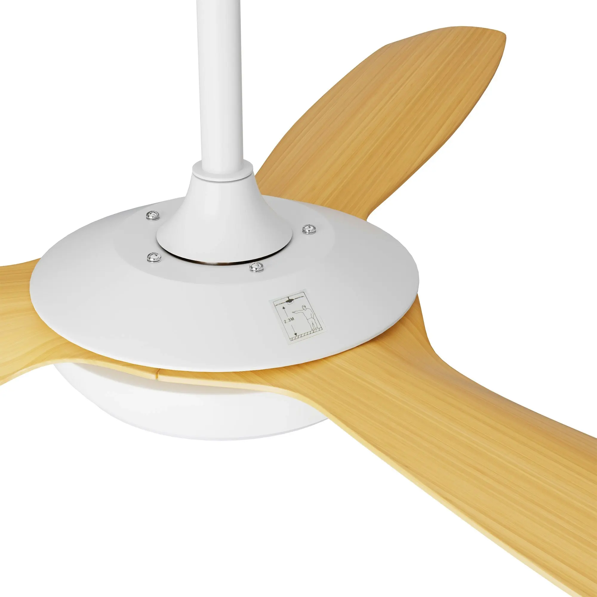 Vevare 52" Ceiling Fan DC Motor With Light Remote Control 5 Speed Fans Wood