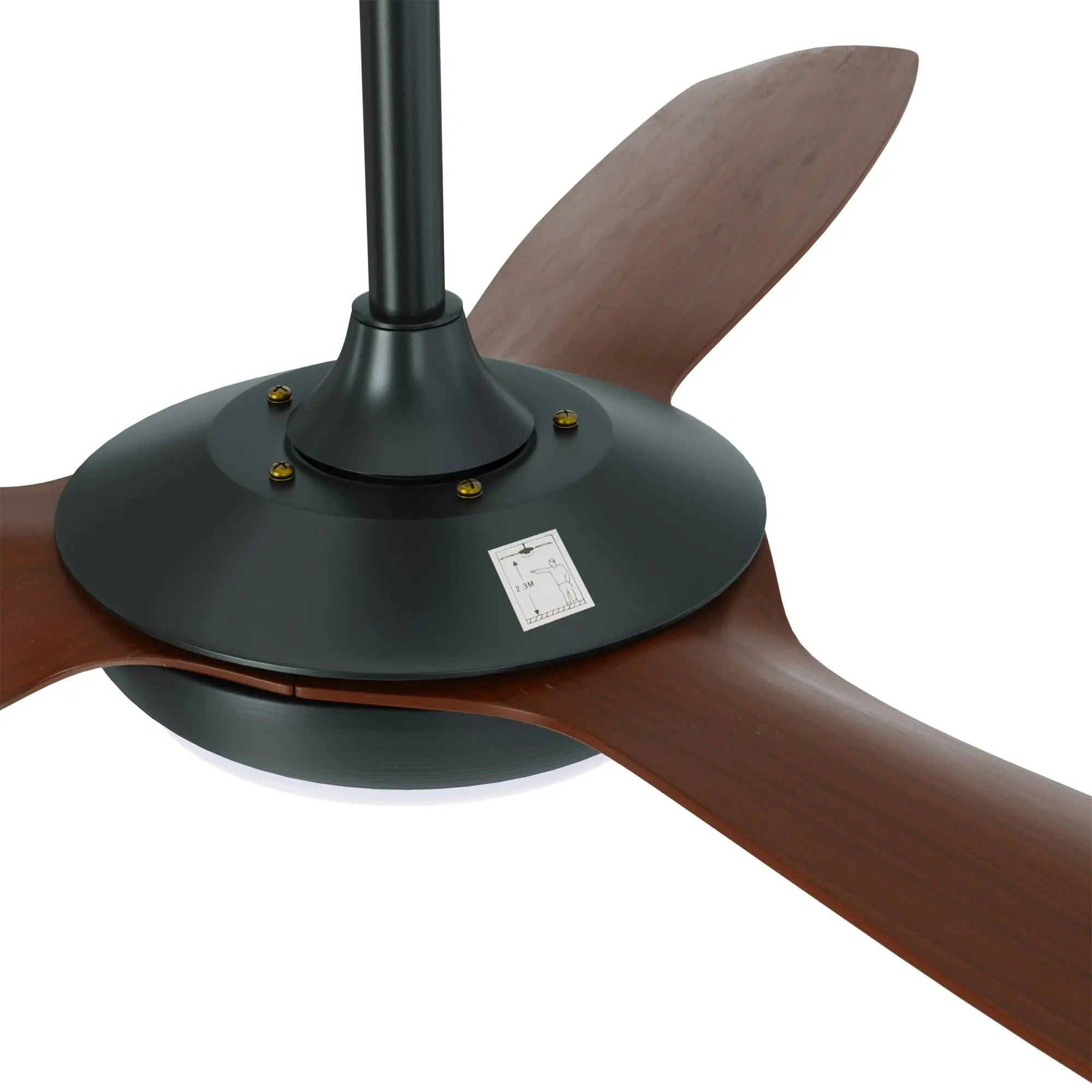 Vevare 52" Ceiling Fan DC Motor With Light Remote Control 5 Speed Fans Walnut