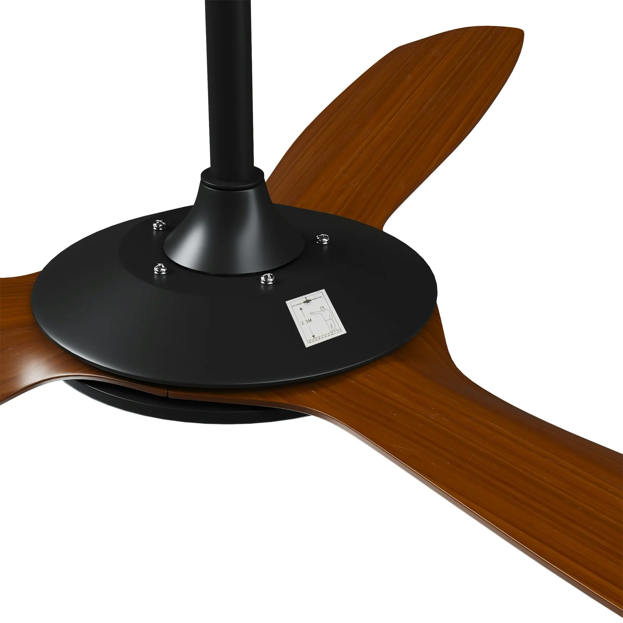 Vevare 52" Ceiling Fan DC Motor With Remote Control Timer 5 Speed Fans Walnut