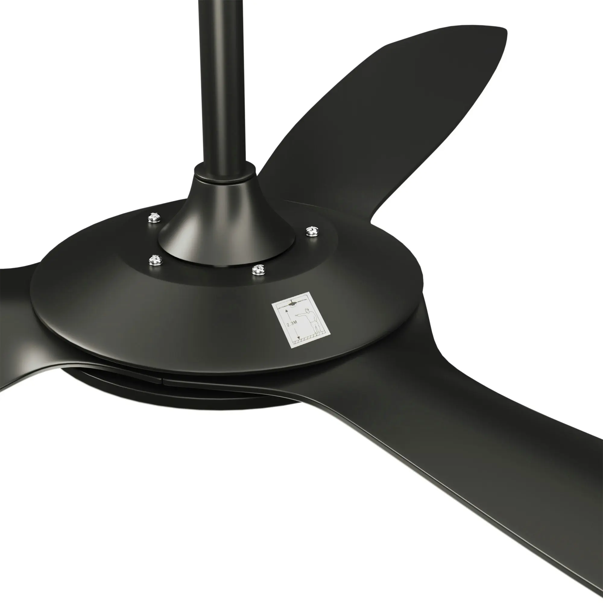 Vevare 52" Ceiling Fan DC Motor With Remote Control Timer 5 Speed Fans Black