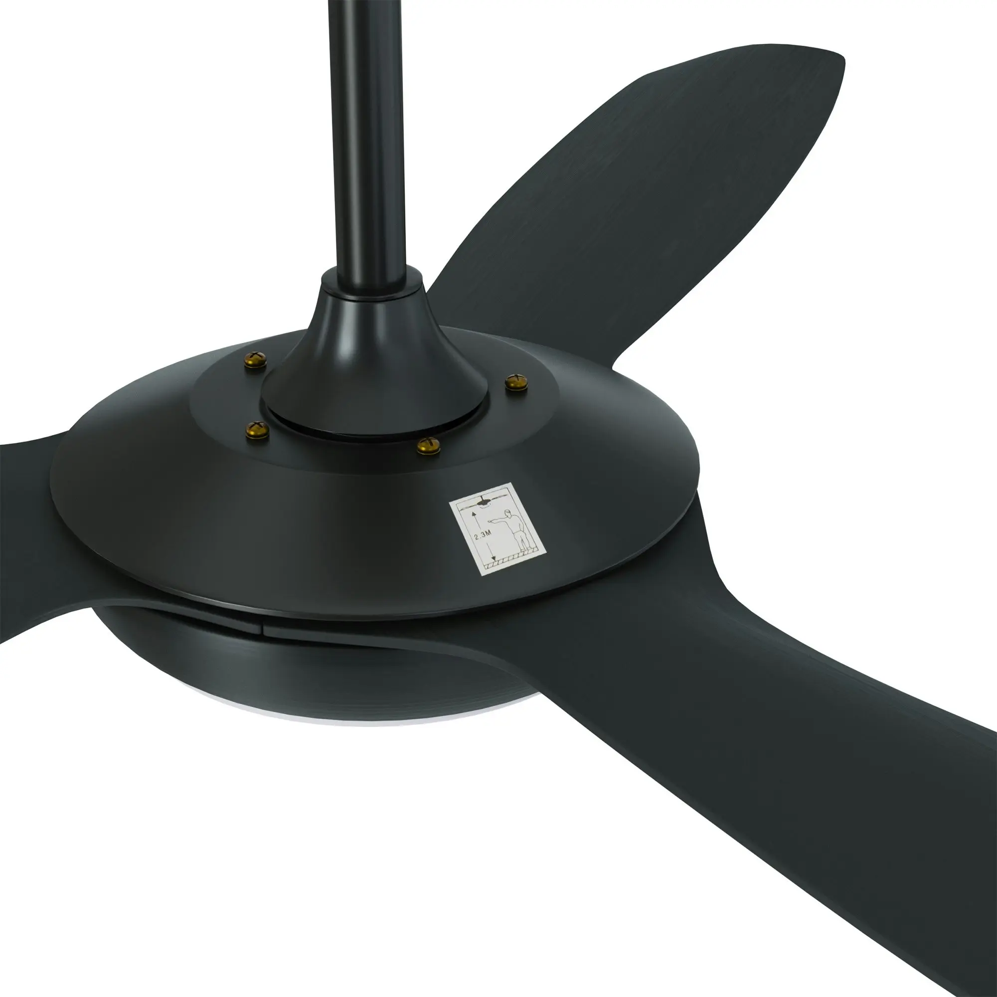 Vevare 52" Ceiling Fan DC Motor With Light Remote Control 5 Speed Fans Black