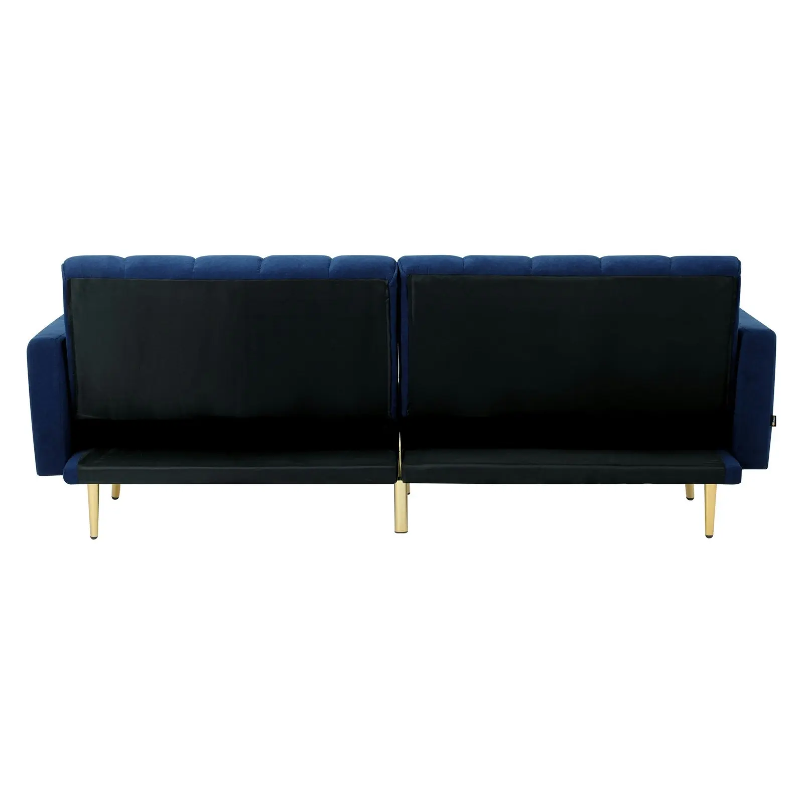 Oikiture 3 Seater Sofa Bed Lounge Velvet Blue