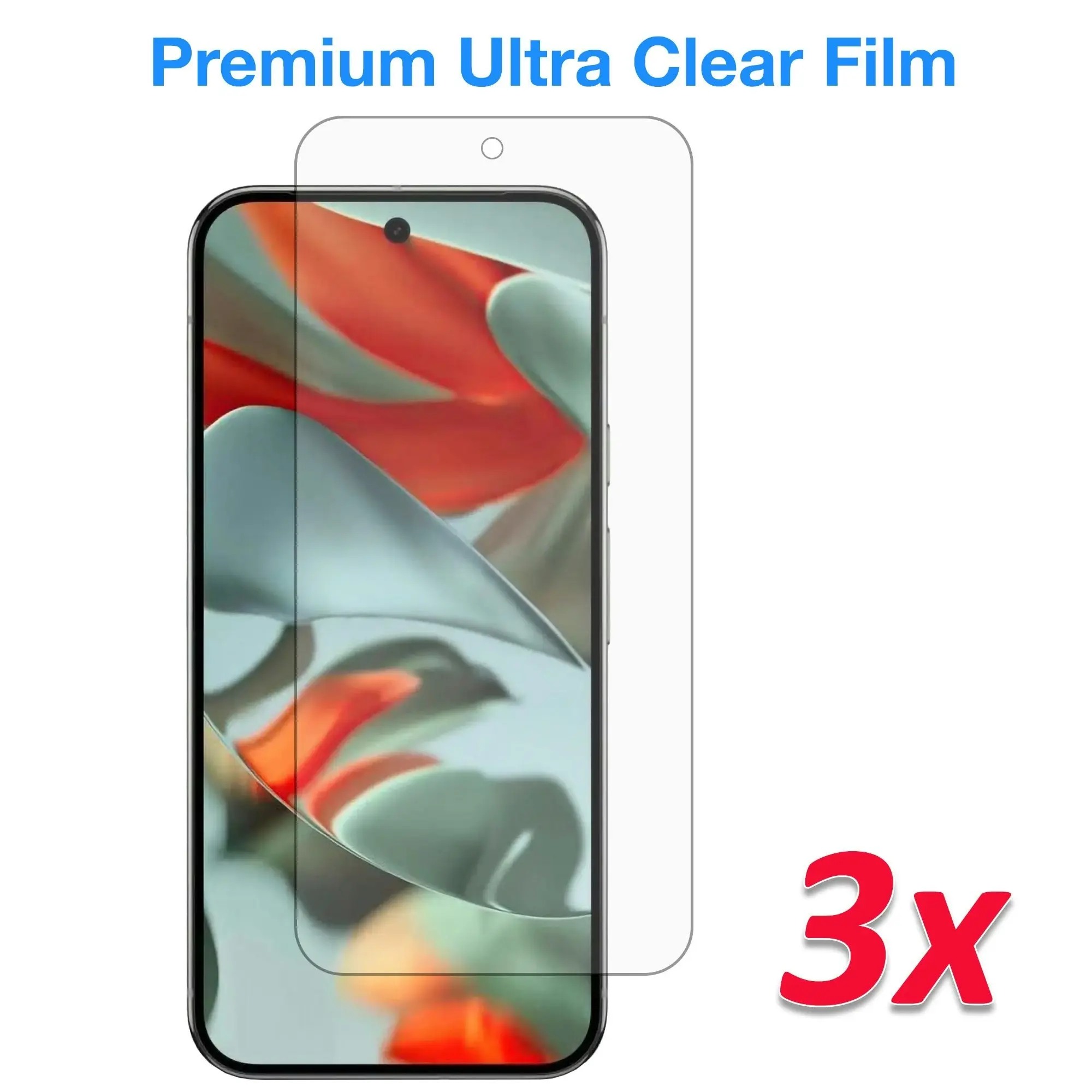 [3 Pack] MEZON Google Pixel 9 Pro Clear Screen Protector Case Friendly Film (Pixel 9 Pro, Clear)