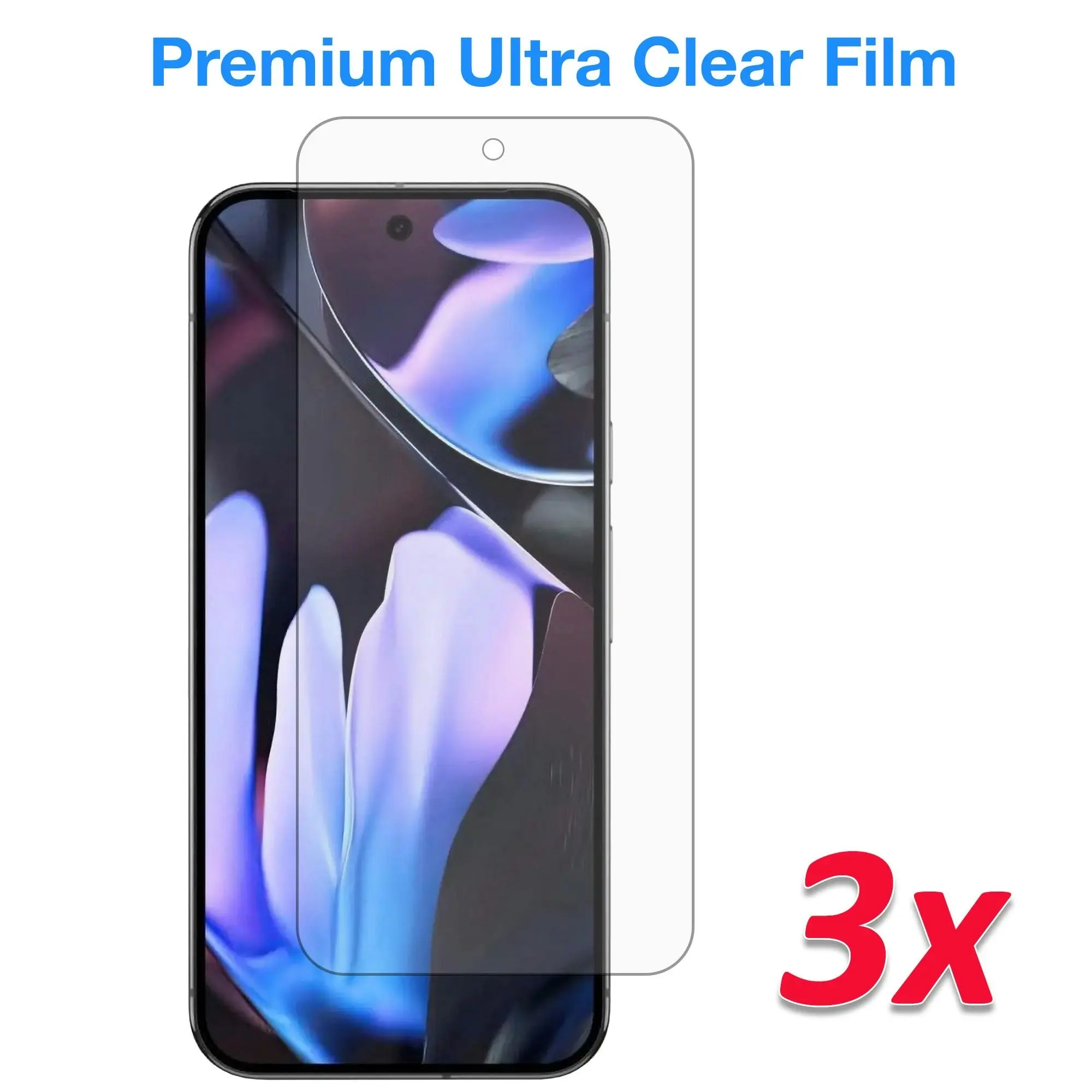 [3 Pack] MEZON Google Pixel 9 Pro XL Clear Screen Protector Case Friendly Film (Pixel 9 Pro XL, Clear)