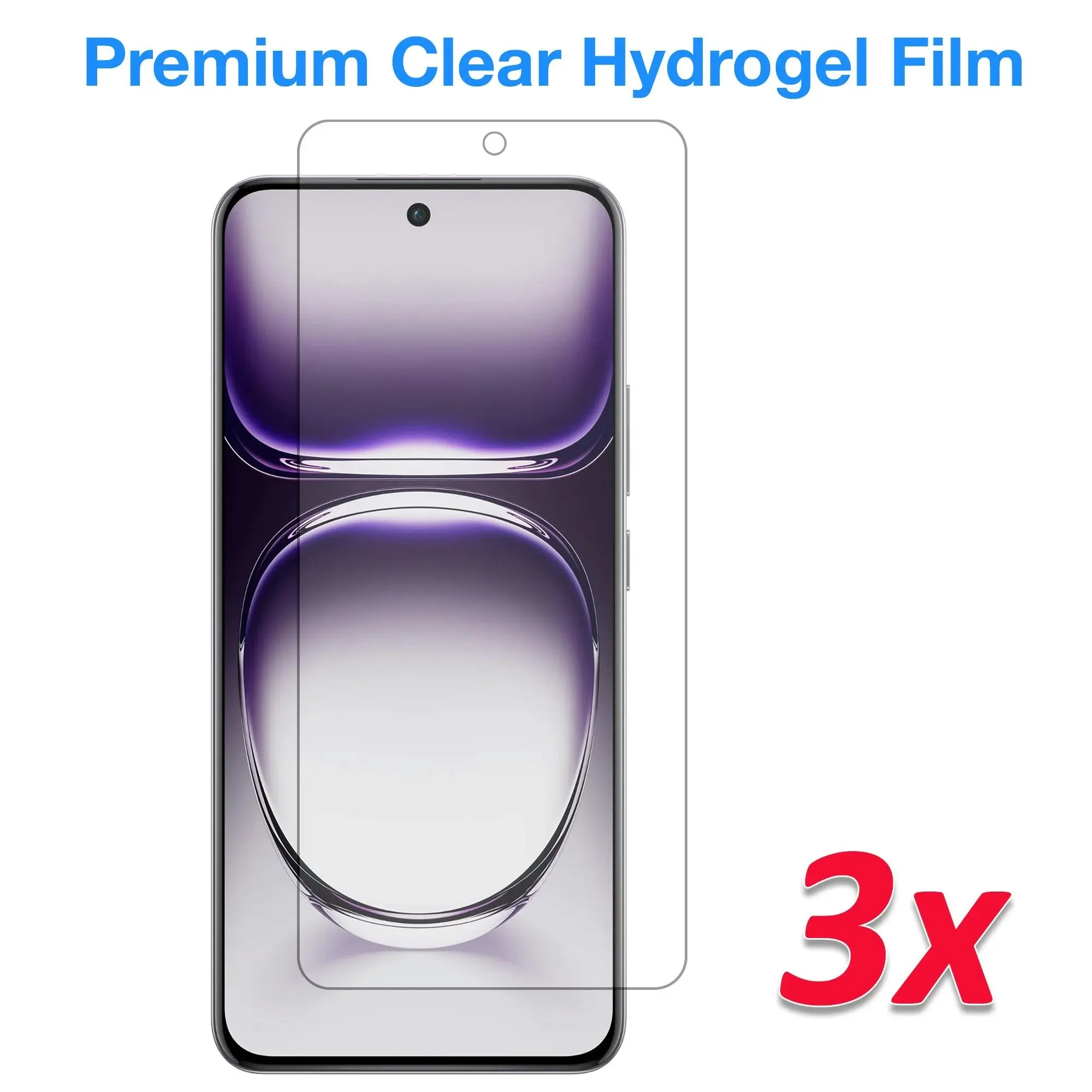 [3 Pack] MEZON OPPO Reno12 Pro 5G Premium Hydrogel Clear Edge-to-Edge Full Coverage Screen Protector Film