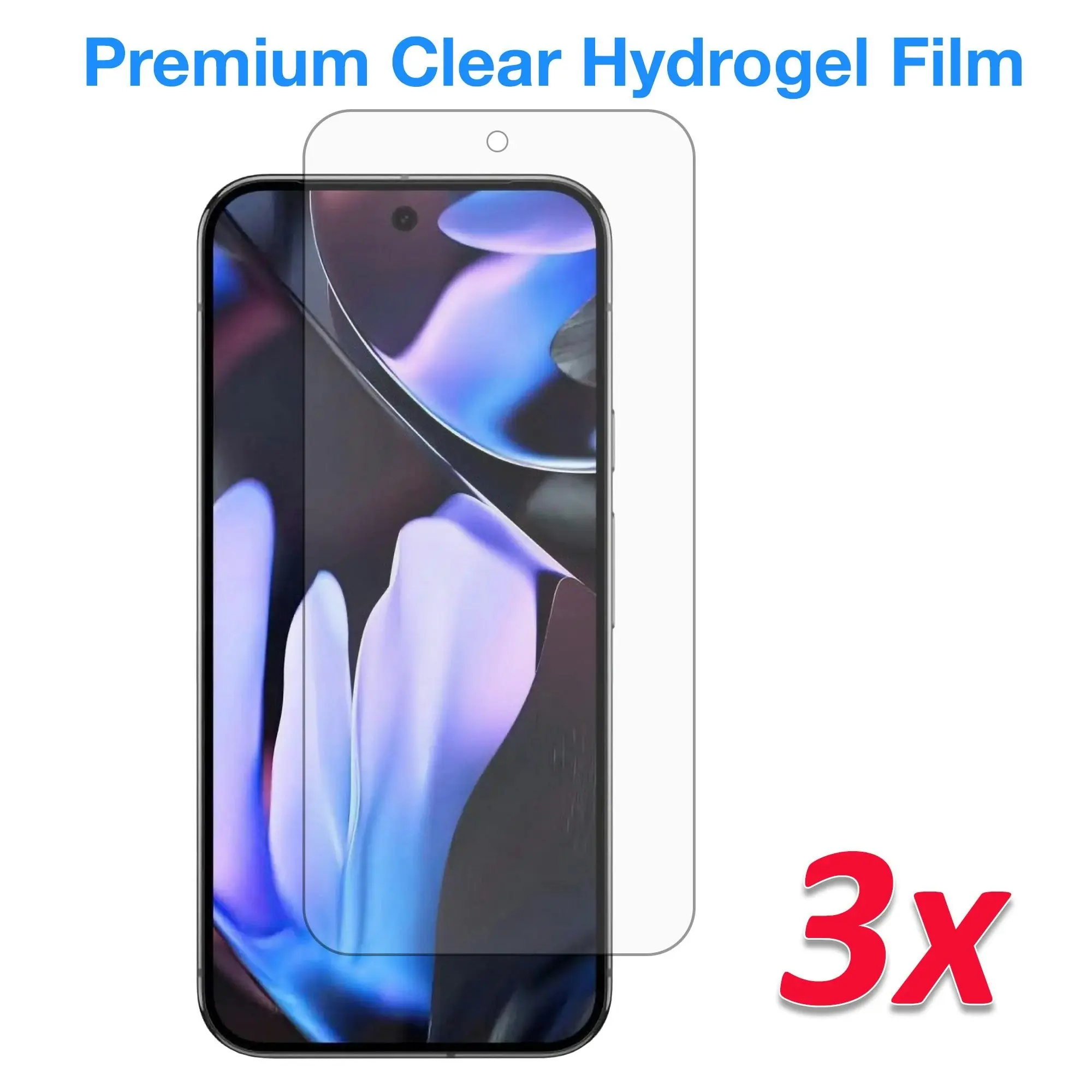 [3 Pack] MEZON Google Pixel 9 Pro XL Premium Hydrogel Clear Edge-to-Edge Full Coverage Screen Protector Fingerprint Sensor Film