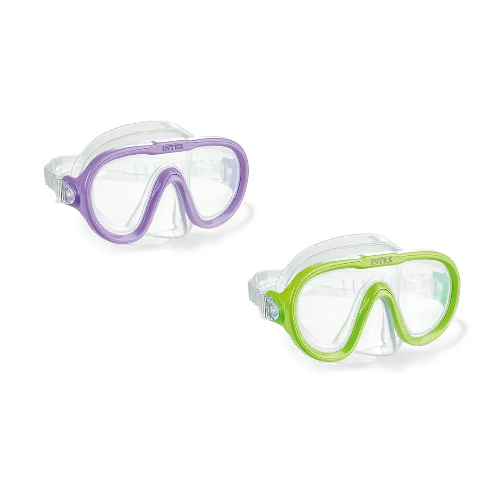 2x Intex Sea Scan Swim Snorkel Diving Mask Kids Adjustable Swimming Goggles Asst