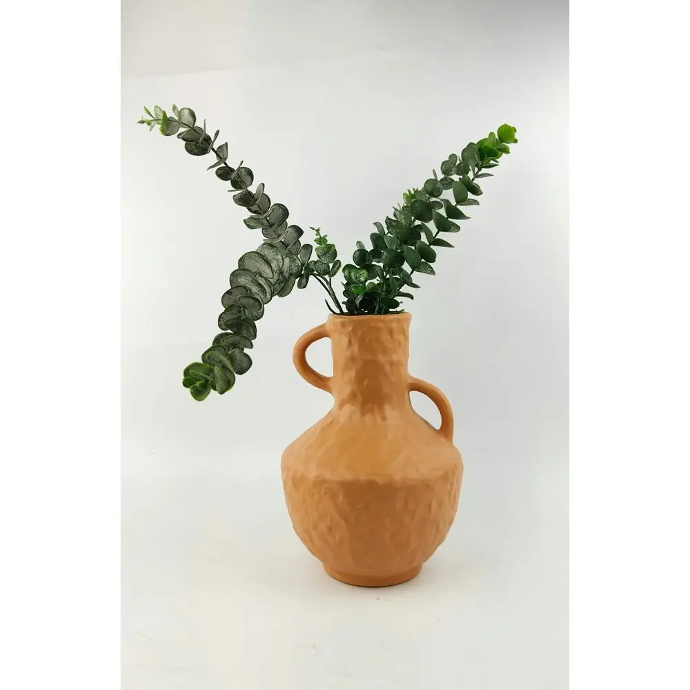 Urban Roman Abstract 32cm Concrete Flower/Plant Vase Home Display Pot Ochre