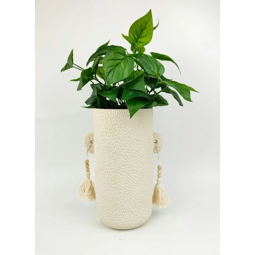 Urban Kinsley 30cm Concrete Flower/Plant Vase Home Decor Display Pot XL Cream