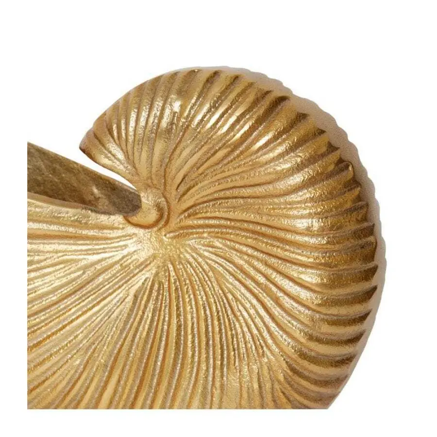 E Style 31cm Aluminium Nautilus Plant/Flower Vase Tabletop Home Decor Gold