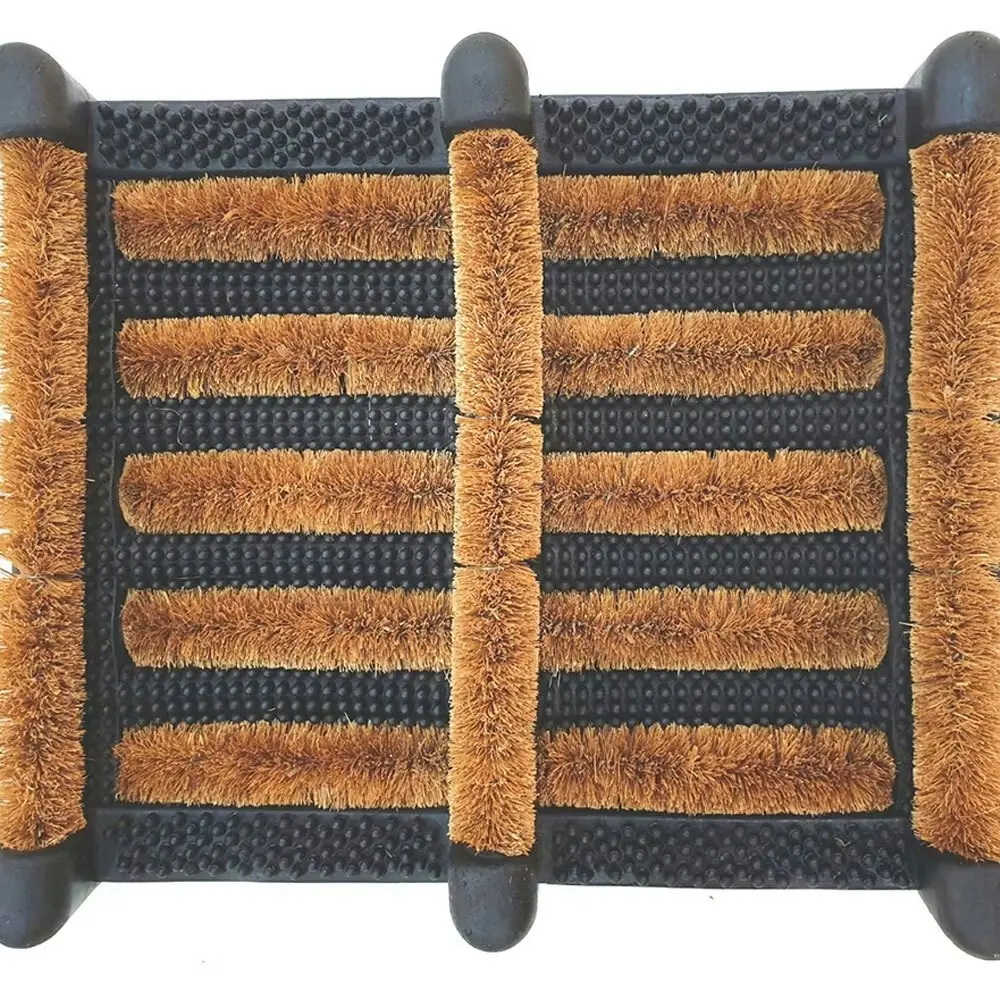 Solemate Rubber Coir Boot Scraper 30x34cm Functional Outdoor Front Doormat