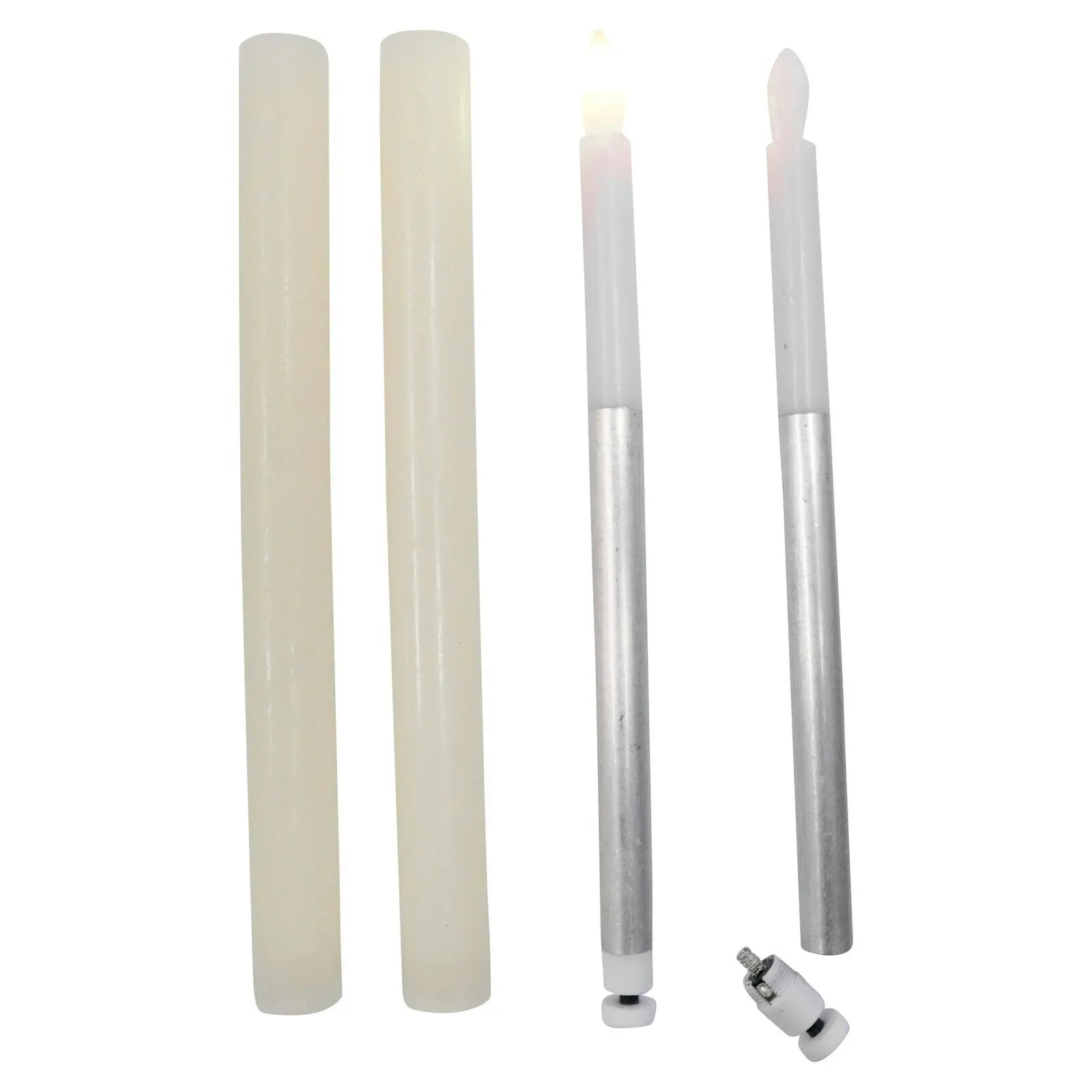 4pc LVD 25cm Wax Flameless Dinner Candles Home/Office Decor Tabletop Display