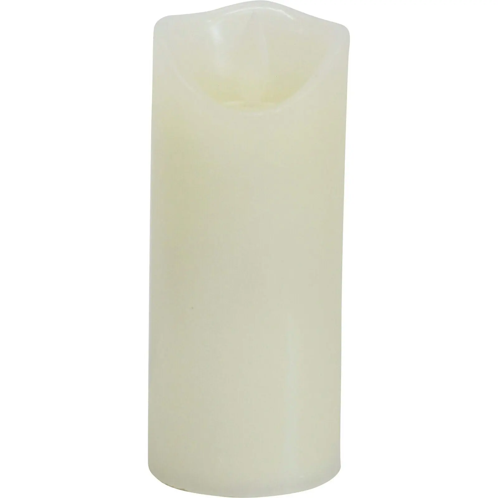 LVD Wax/Plastic Flameless LED Pillar Candle Light Home Decor 10cm Small White