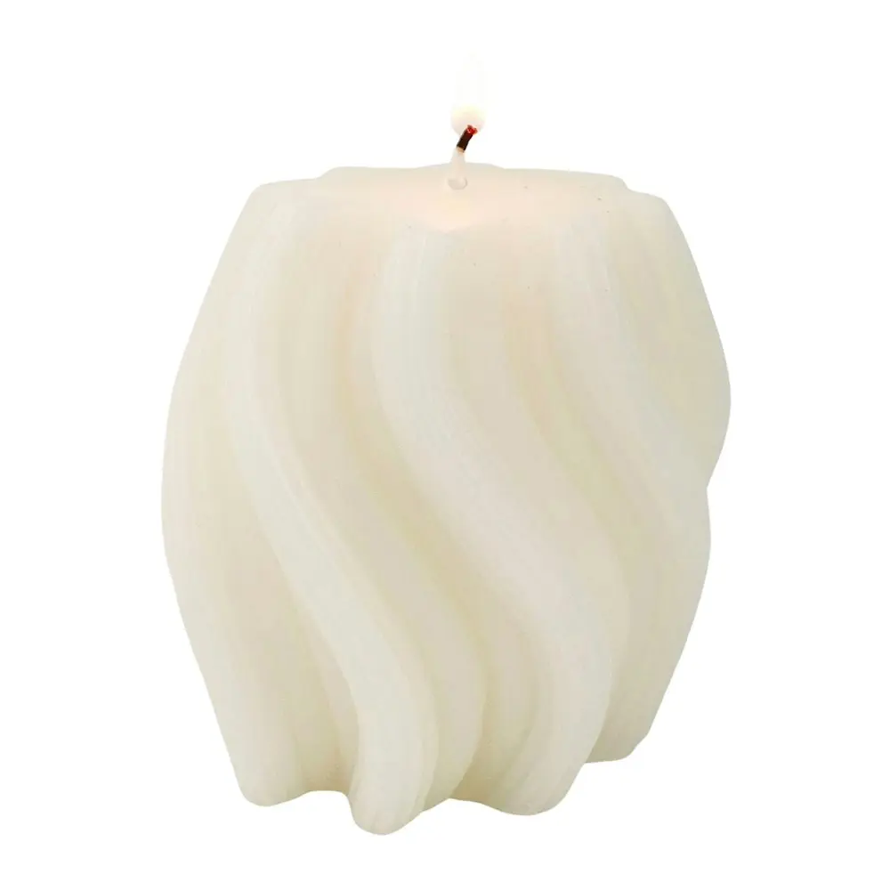 2x Urban Swirl 8cm Vanilla Scented Candle Home Fragrance Tabletop Decor Cream