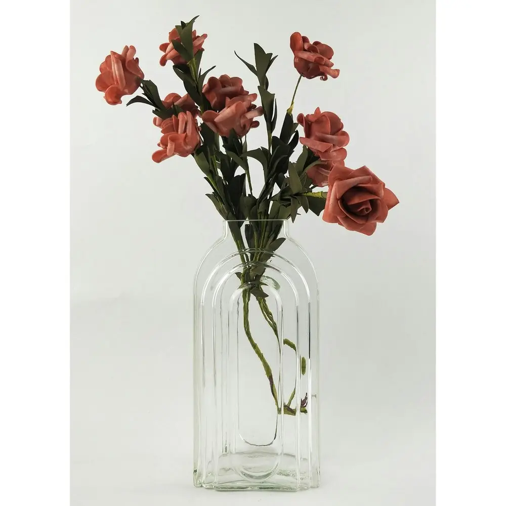 Urban 27cm Tommy Tall Glass Flower Vase Home Decorative Display Large Clear