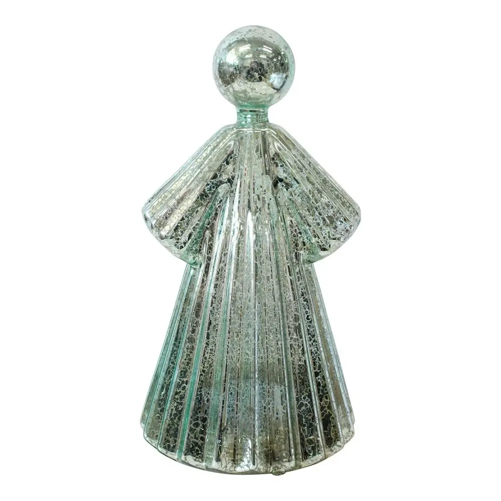 Glass 18.5cm Angel LED Candle Light Tabletop Display Home Room Desk Decor Misty