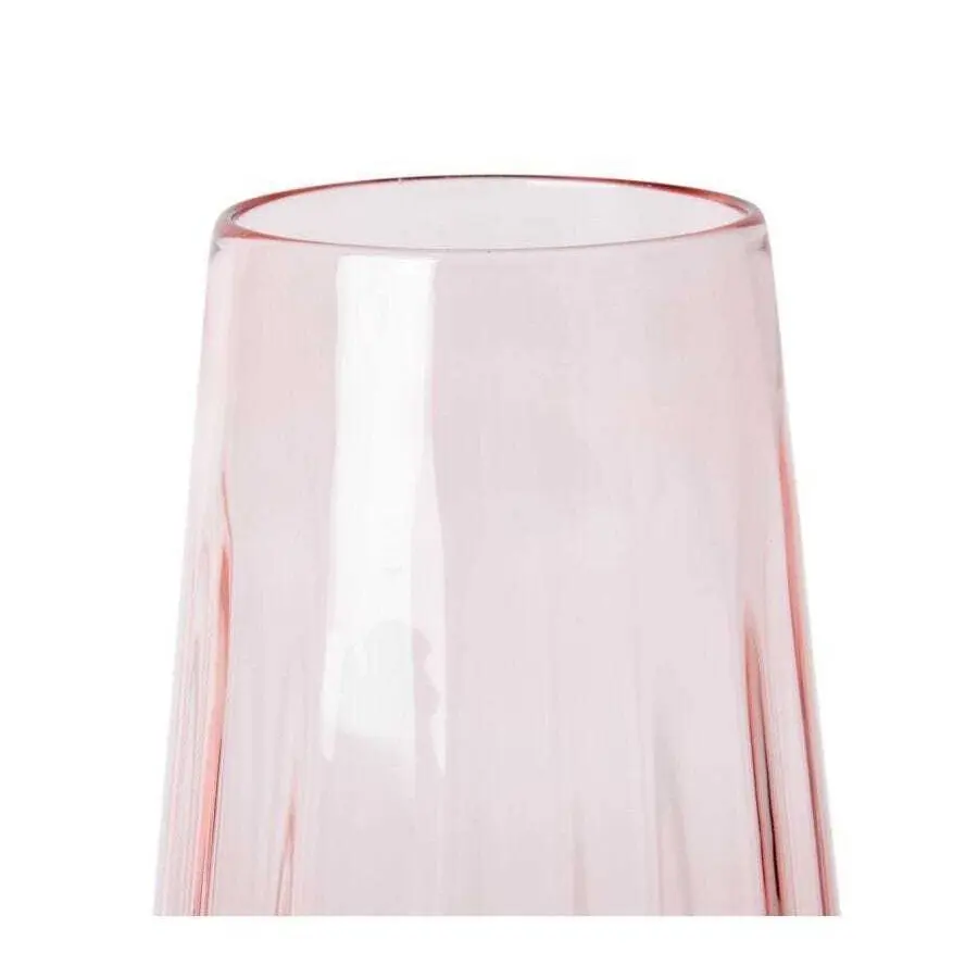 E Style 35cm Glass Demi Tall Plant/Flower Vase Tabletop Home Decor Soft Pink