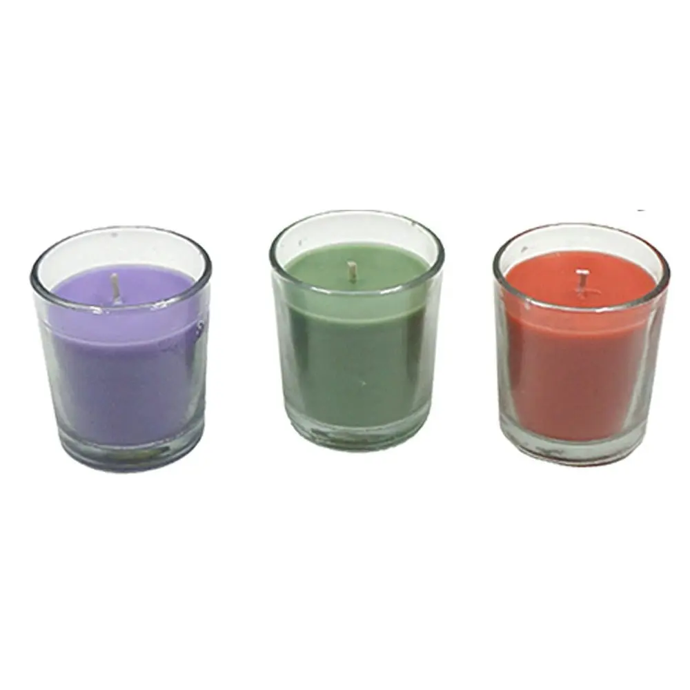 12pc The Styled Room Scented Home Living Decor Candles Shot Glass Asstd Colours