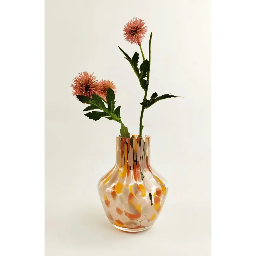 2x Urban Jaslyn Speckle 11cm Glass Flower Vase Home Decor Table Display Pot