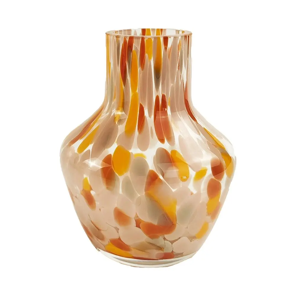 2x Urban Jaslyn Speckle 11cm Glass Flower Vase Home Decor Table Display Pot