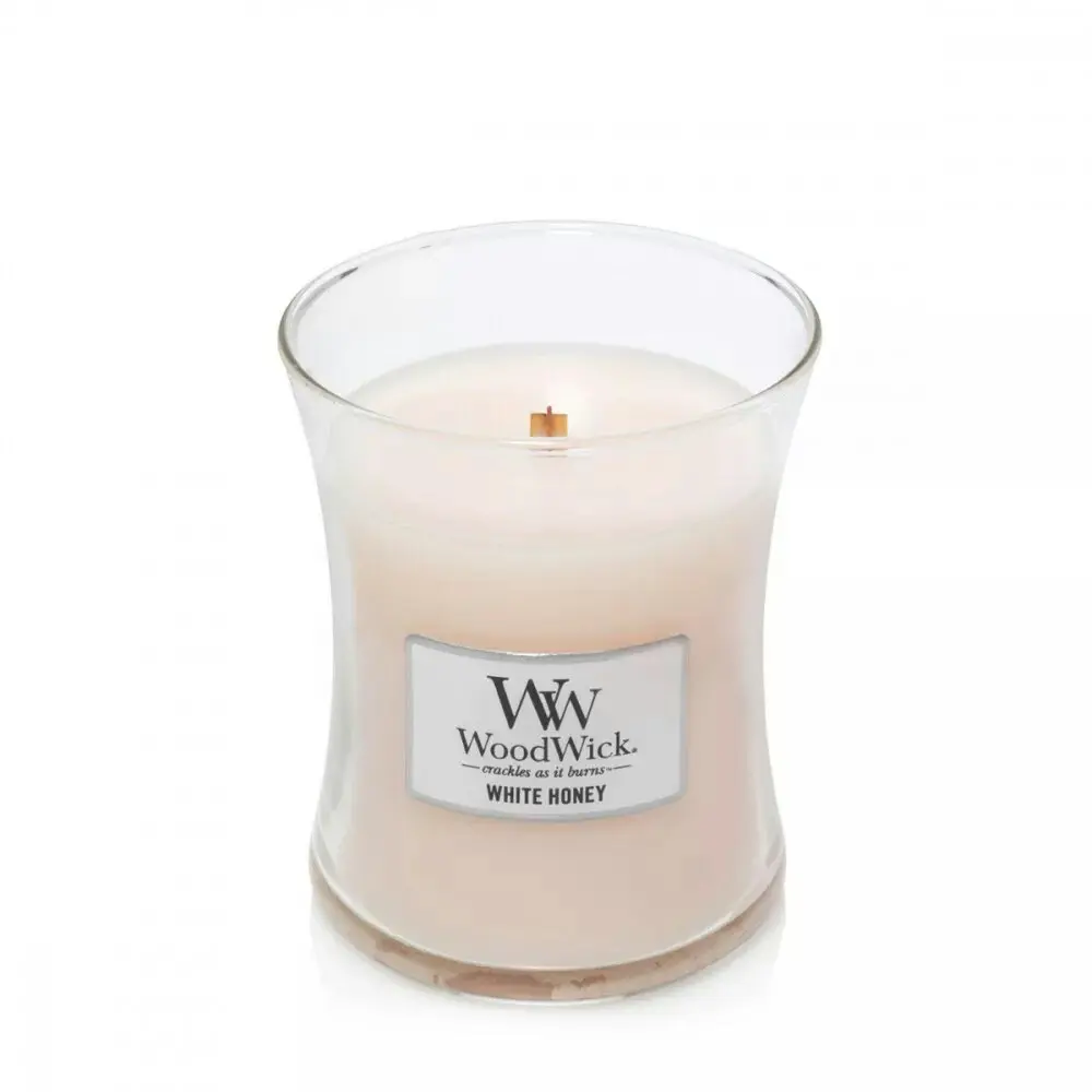 WoodWick 274g Scented Home Fragrance Soy Wax Candle White Honey Medium